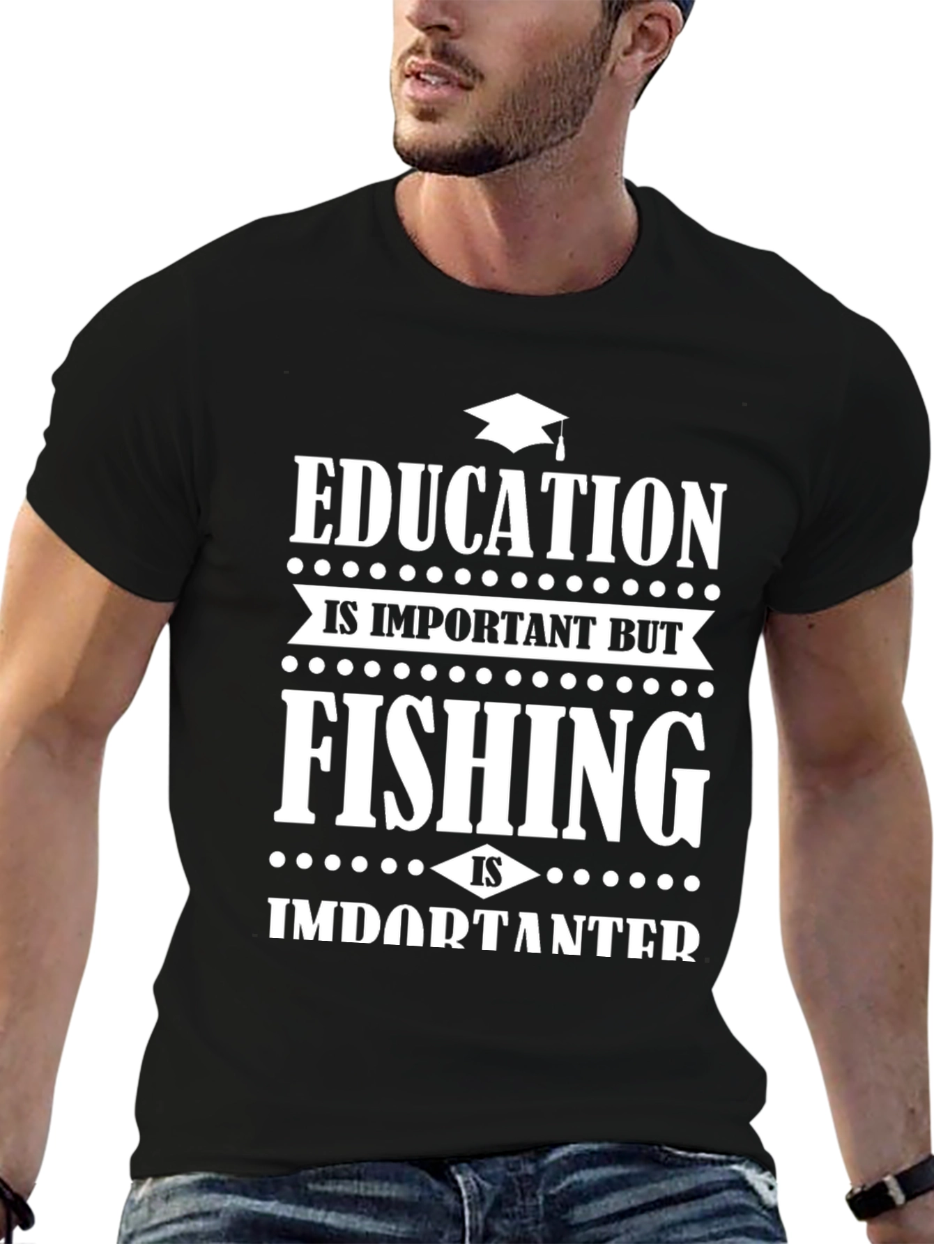 Funny Fishing T-Shirt - Education is Important But...