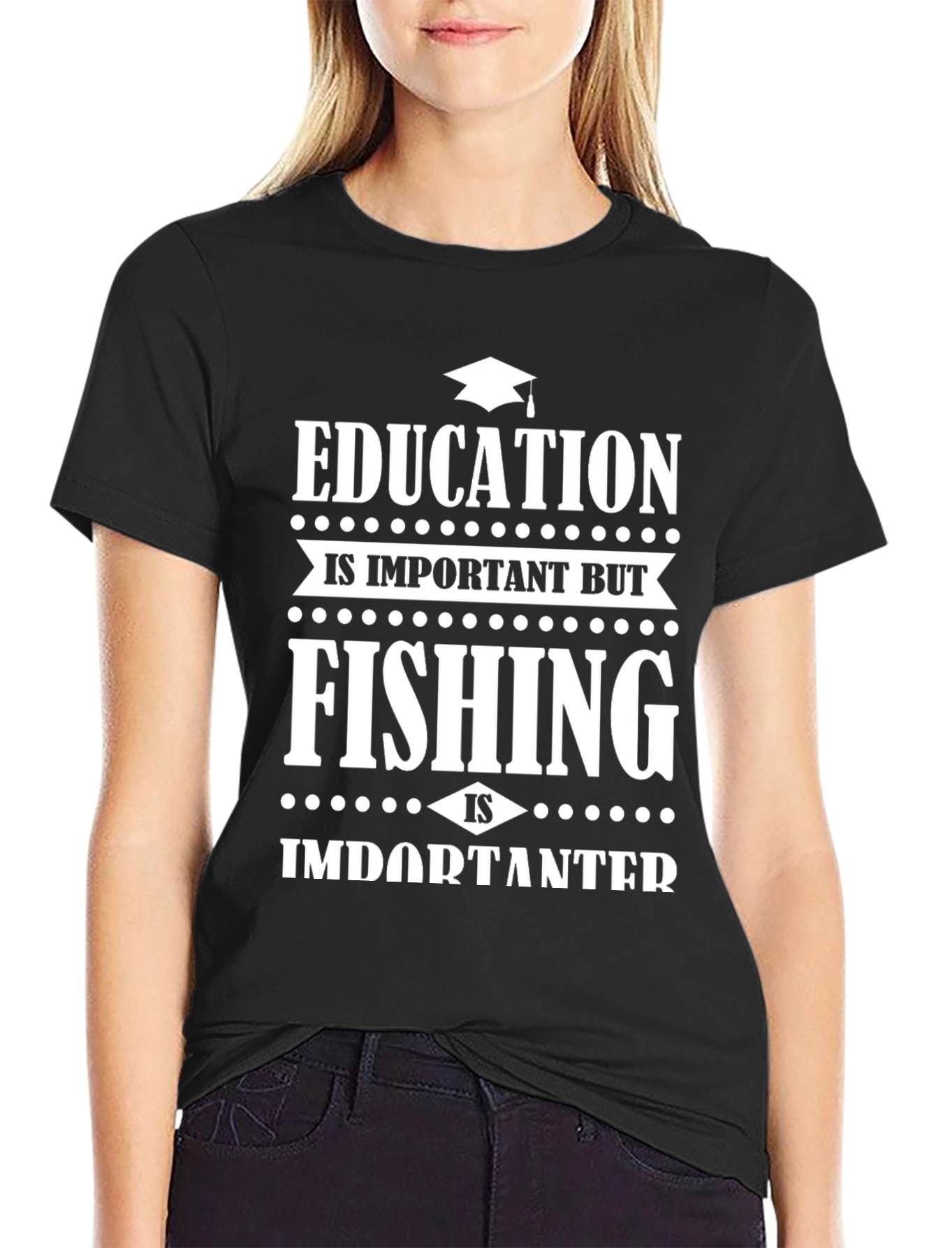 Funny Fishing T-Shirt - Education is Important But...