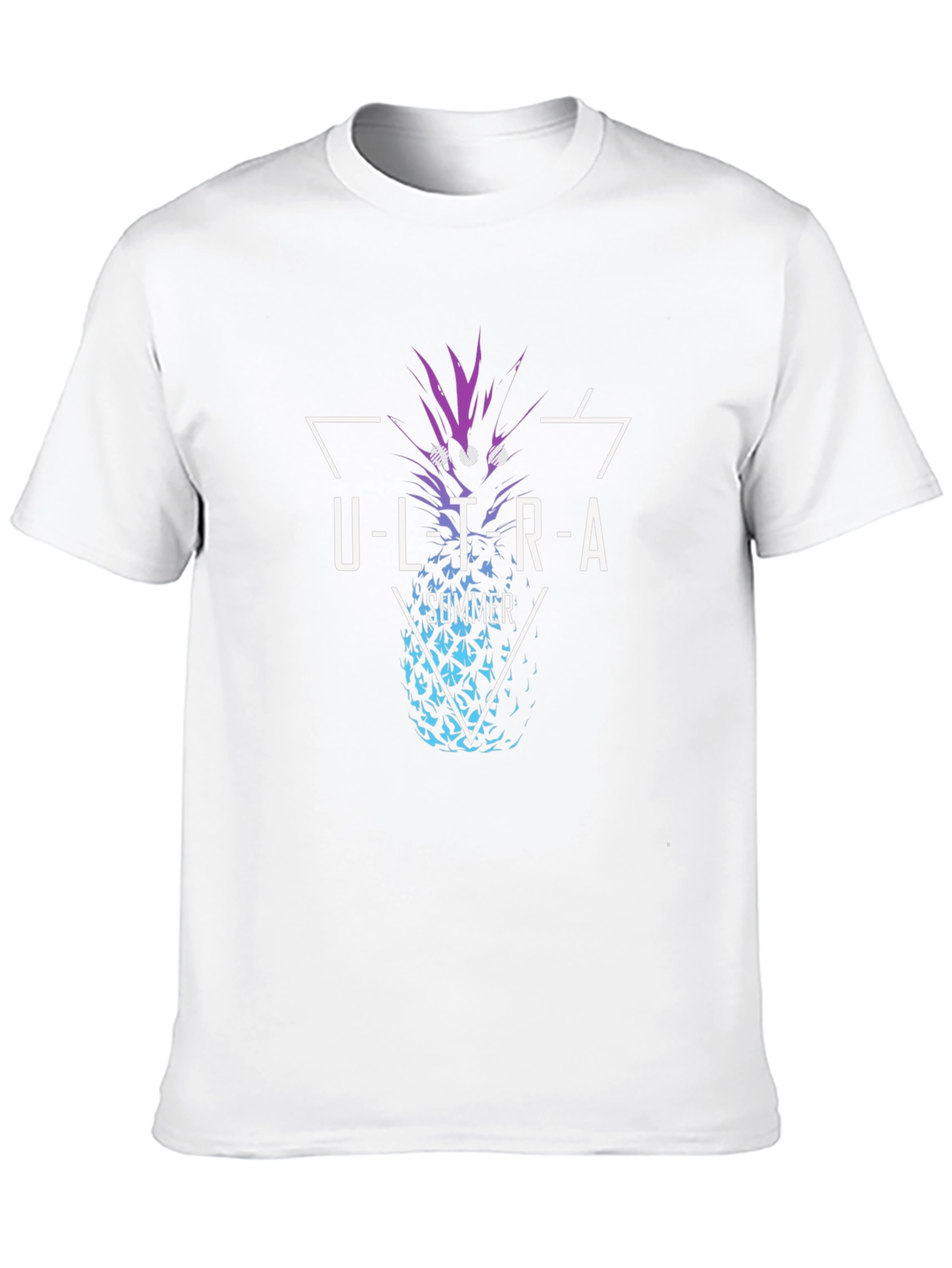 Ultra Summer Pineapple Graphic Tee - Stylish Black T-Shirt