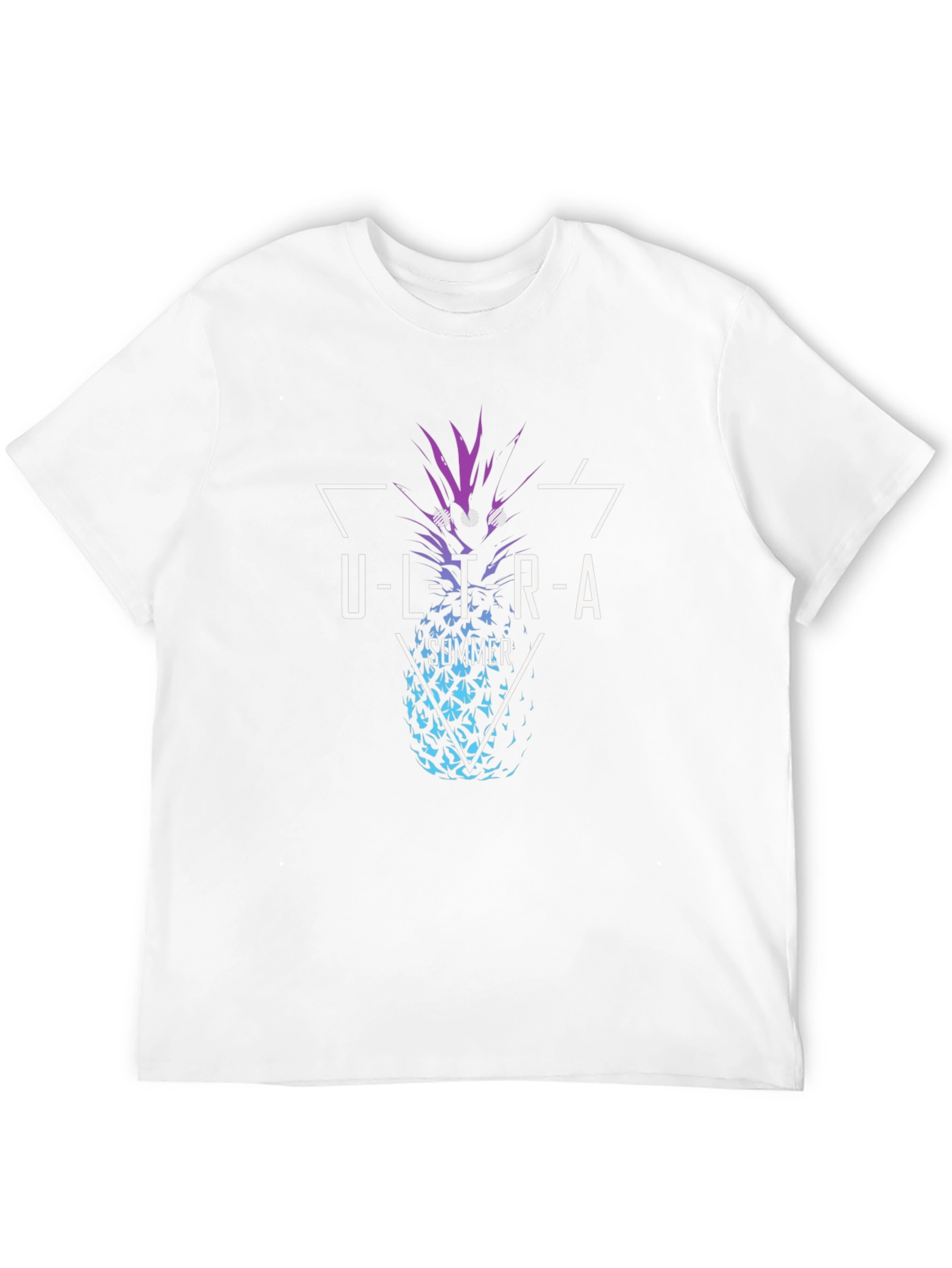 Ultra Summer Pineapple Graphic Tee - Stylish Black T-Shirt