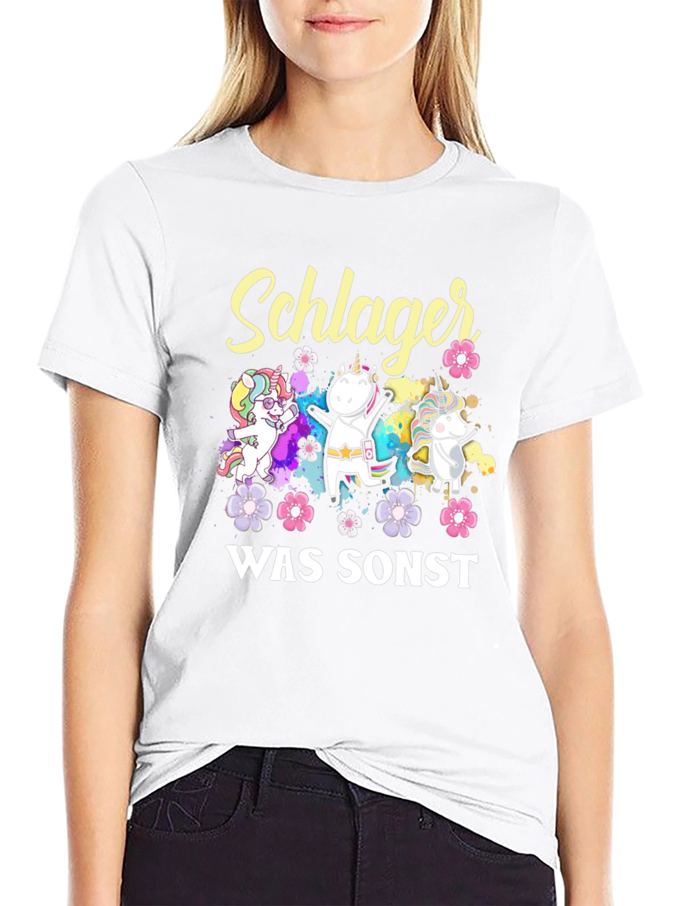 Schlager Was Sonst Unicorn T-Shirt