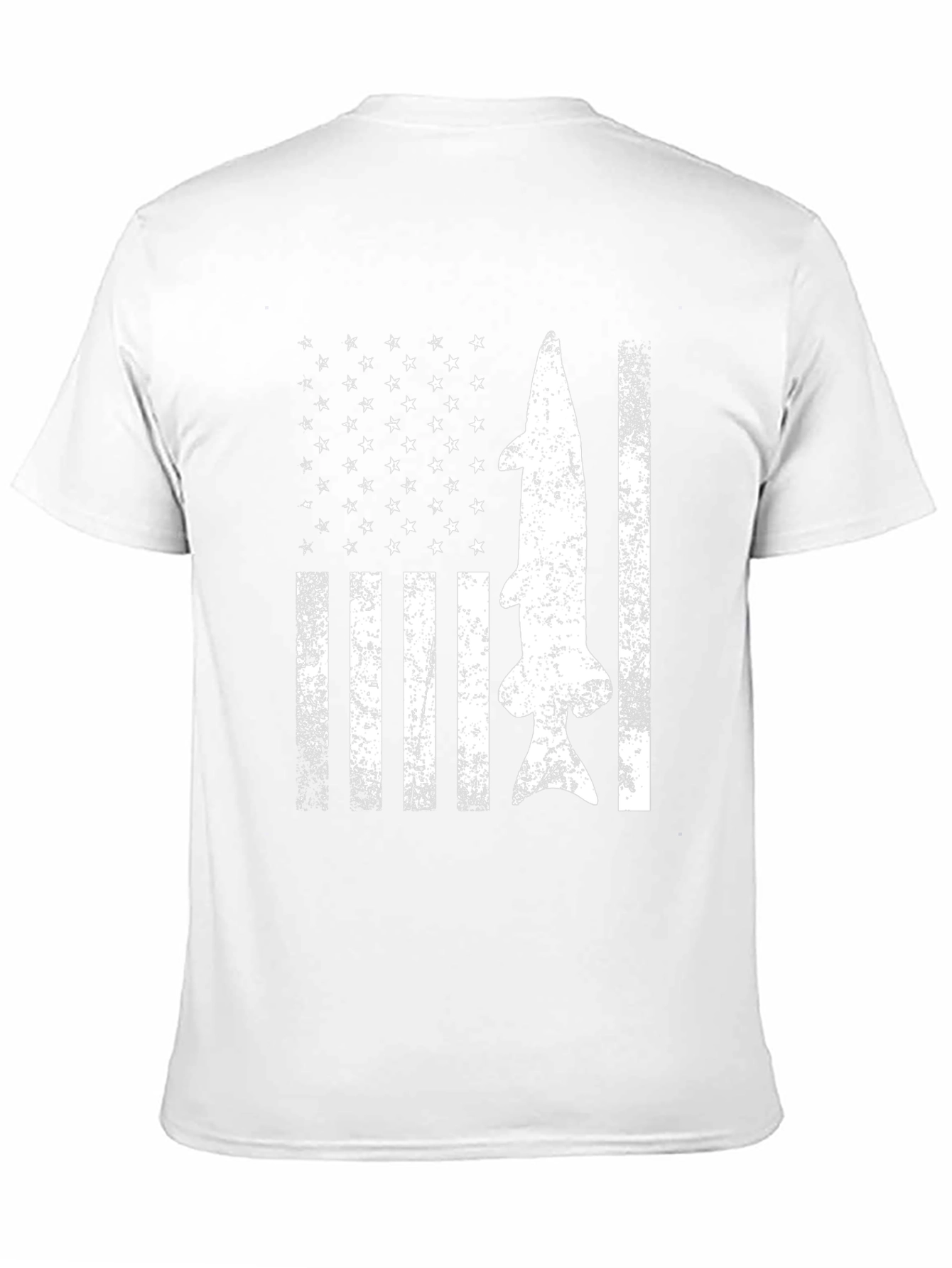 American Flag Fish Graphic T-Shirt