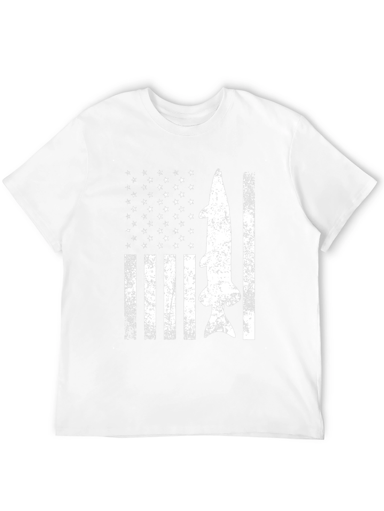 American Flag Fish Graphic T-Shirt