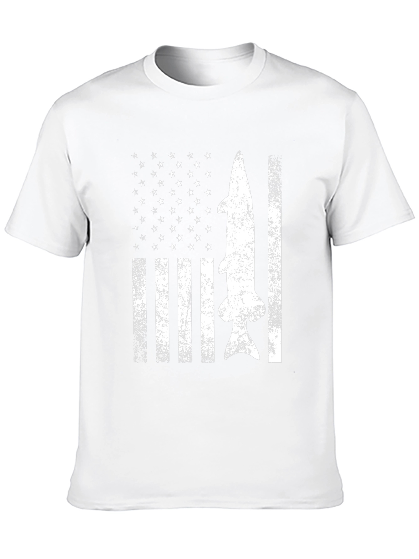 American Flag Fish Graphic T-Shirt