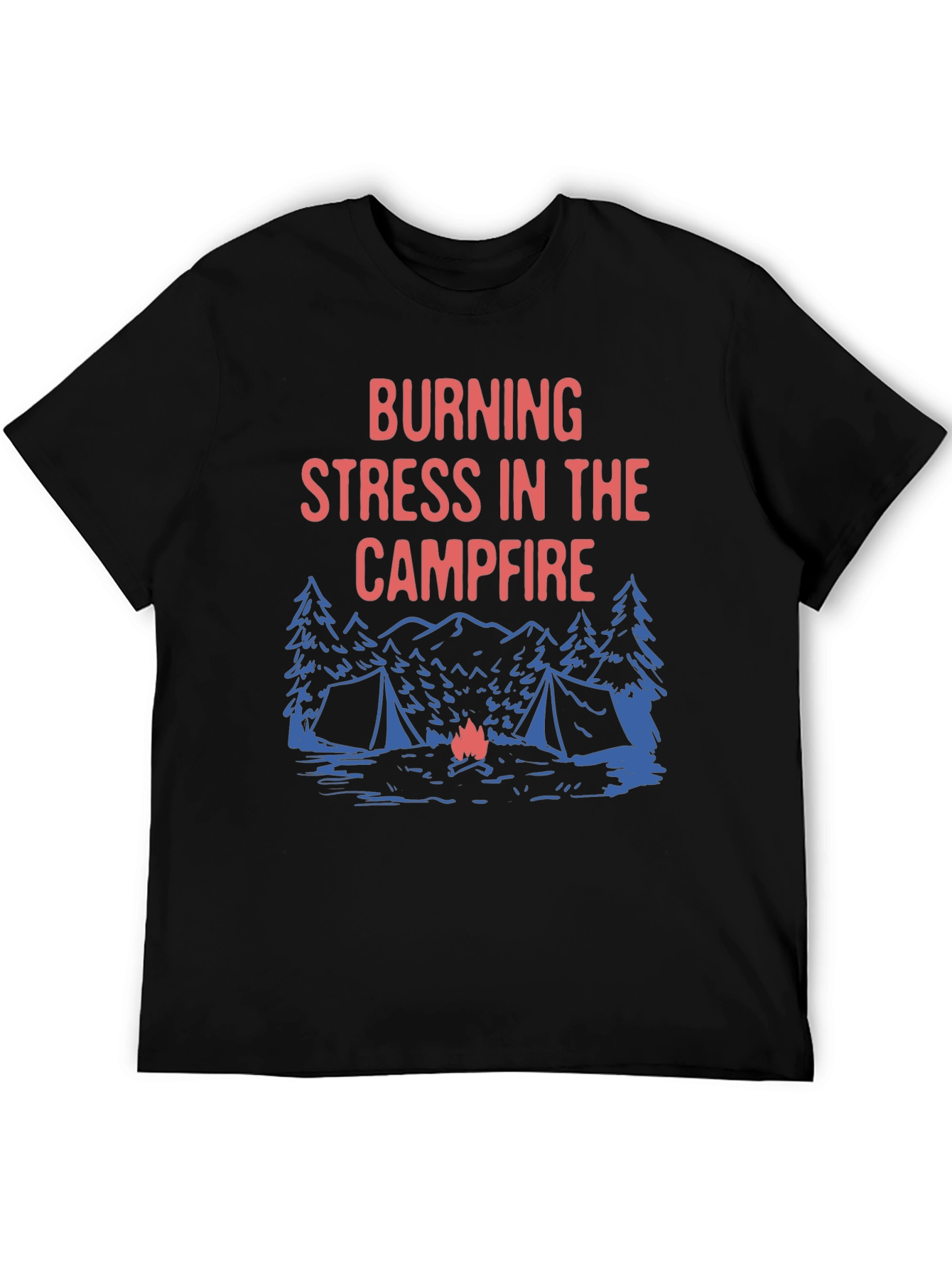 Burning Stress Campfire Graphic Tee