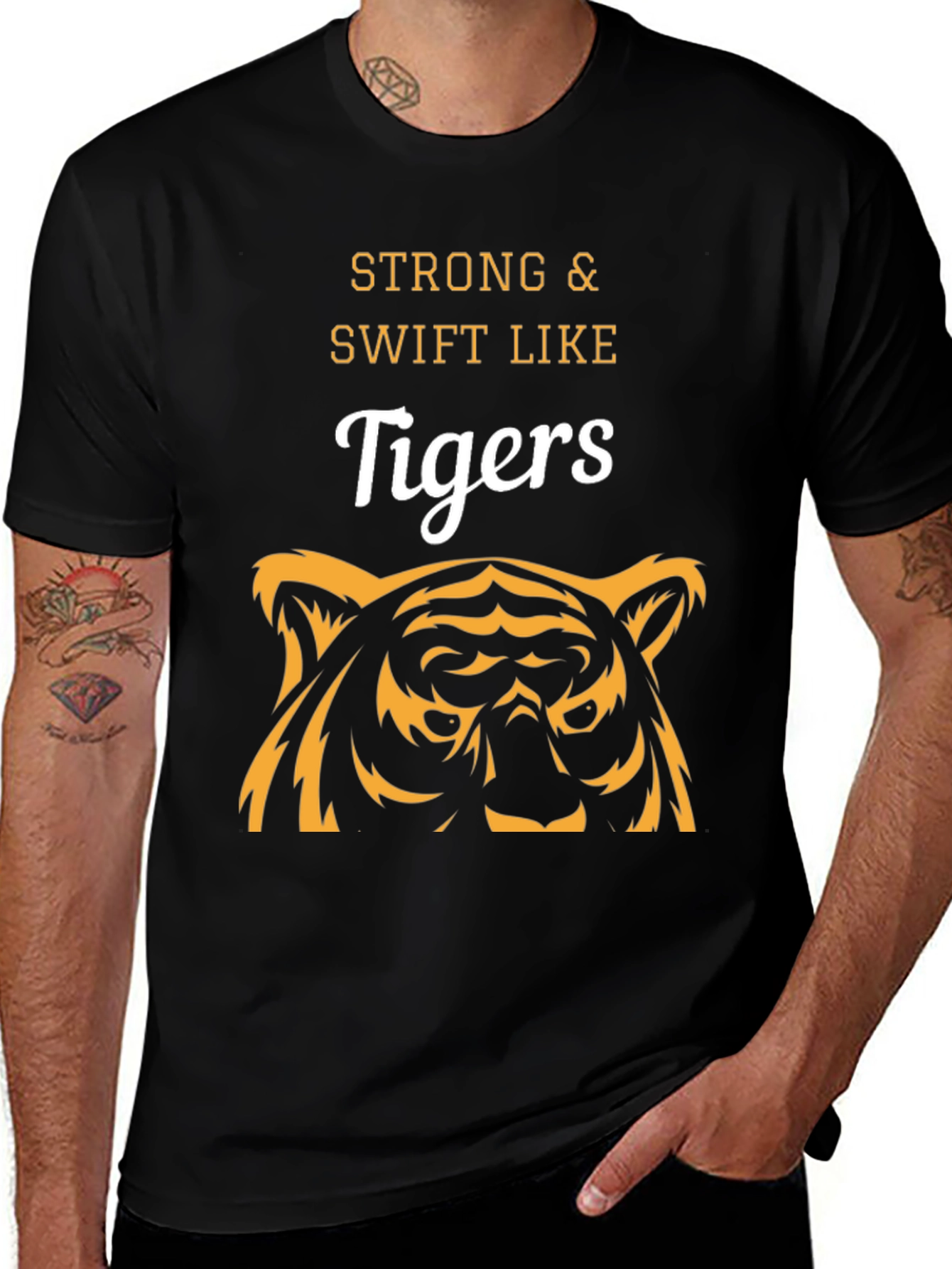 Strong & Swift Like Tigers Graphic T-Shirt