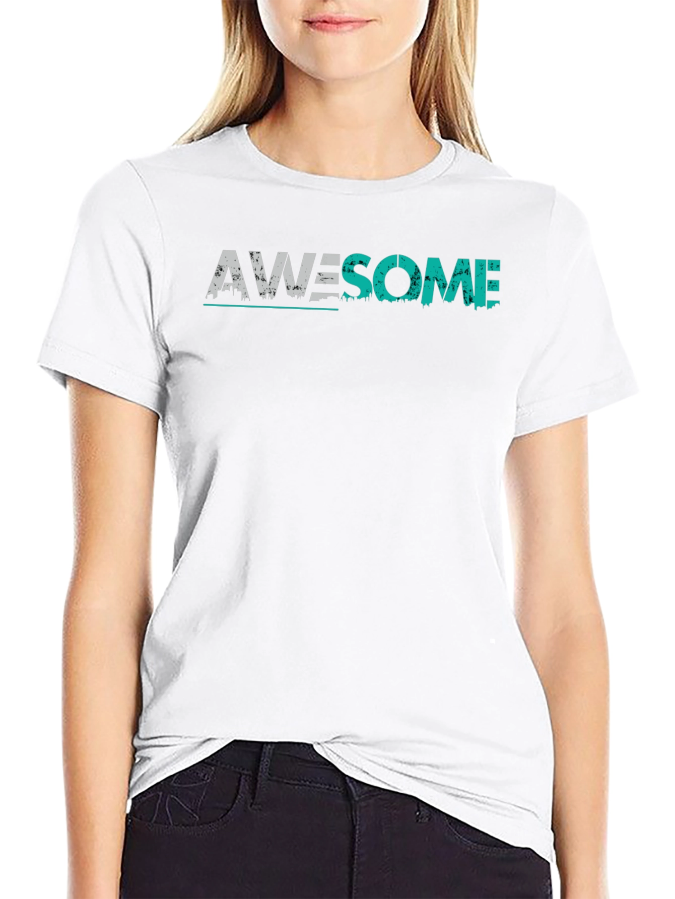Awesome Graphic Print Black T-Shirt