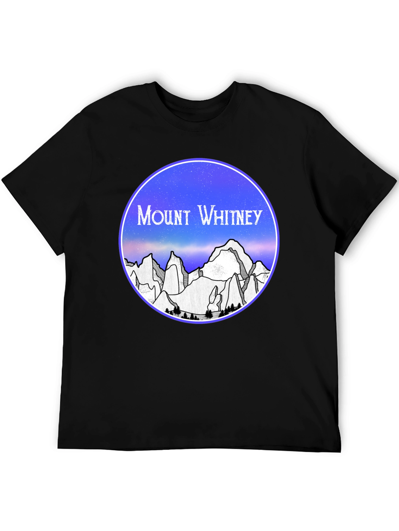 Mount Whitney T-Shirt - Black Cotton Graphic Tee