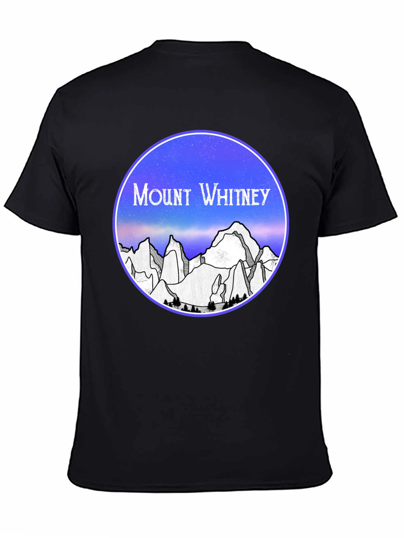 Mount Whitney T-Shirt - Black Cotton Graphic Tee