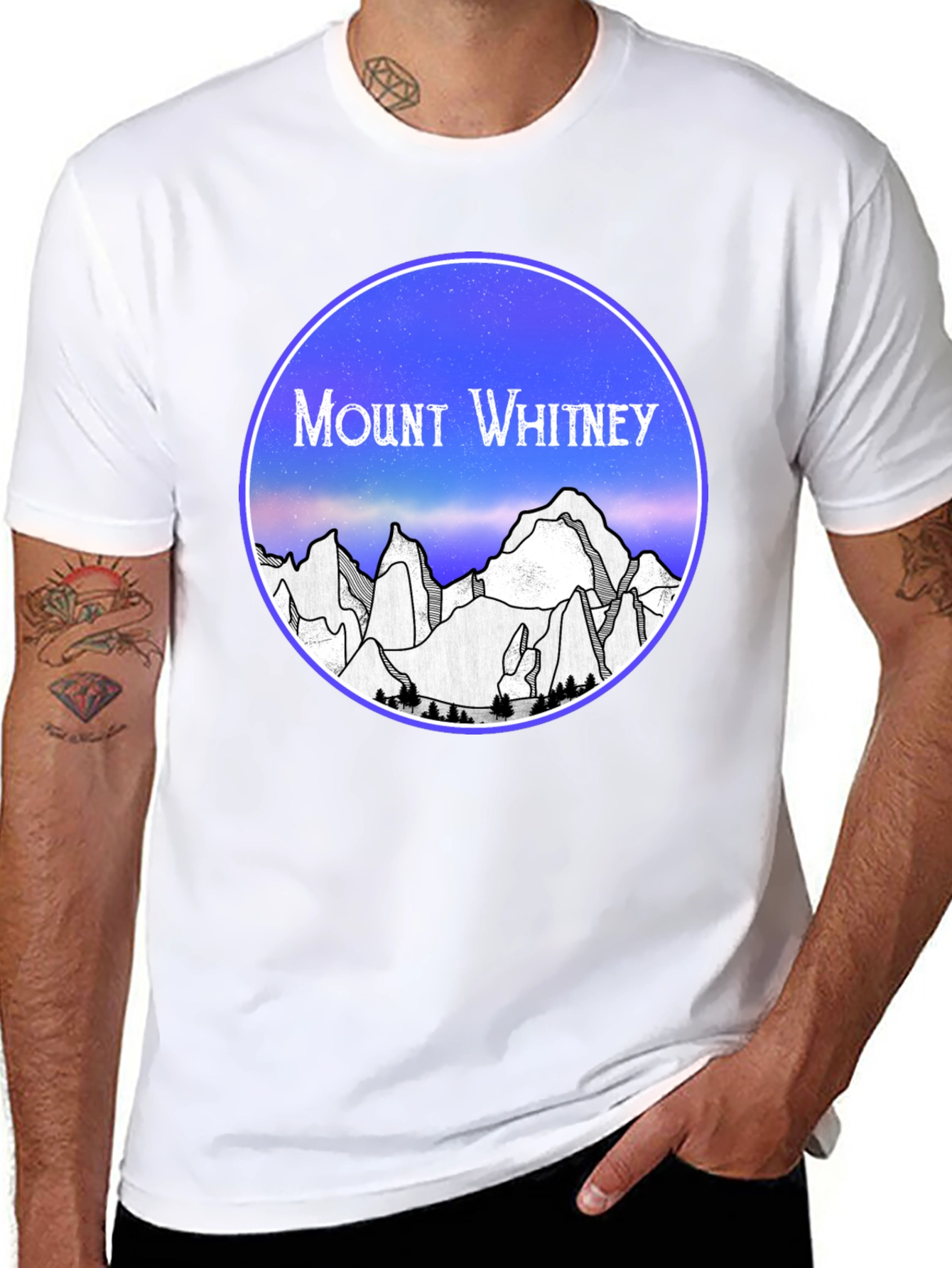 Mount Whitney T-Shirt - Black Cotton Graphic Tee