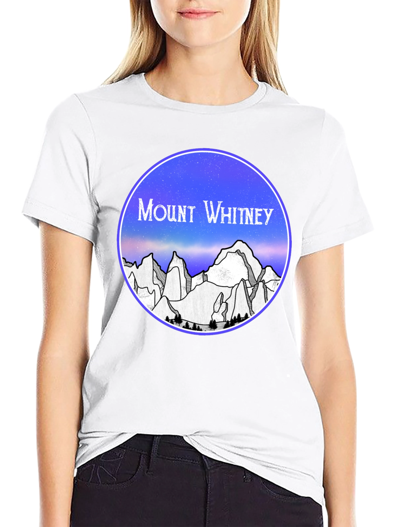Mount Whitney T-Shirt - Black Cotton Graphic Tee