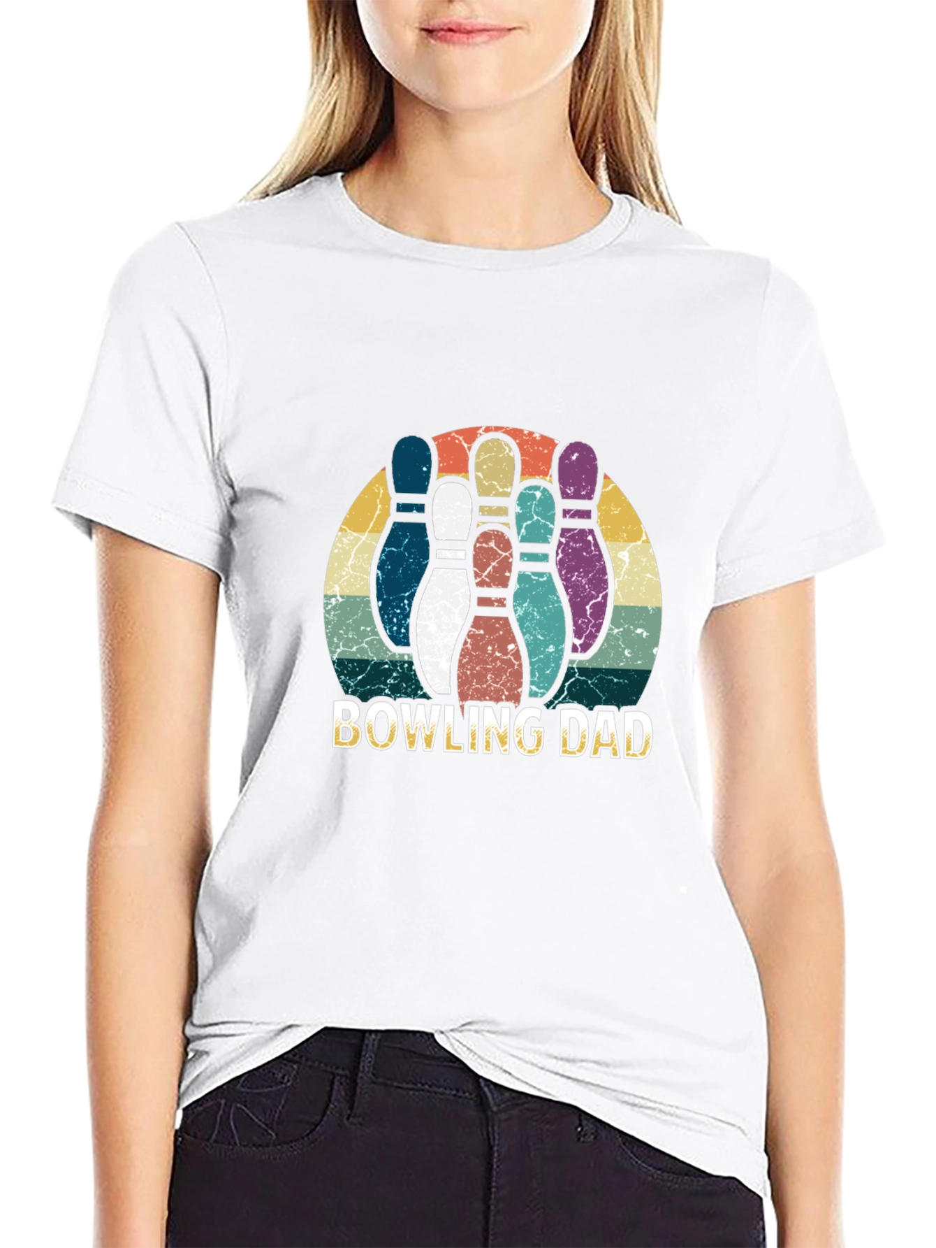 Bowling Dad Graphic Tee - Retro Style