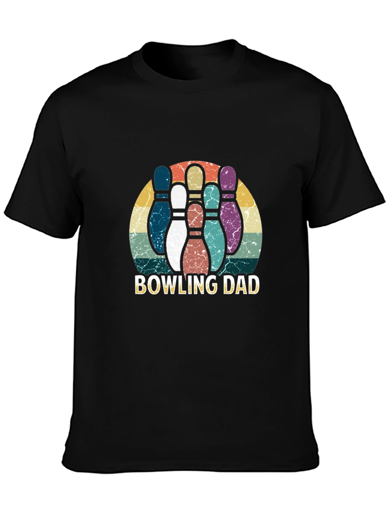 Bowling Dad Graphic Tee - Retro Style