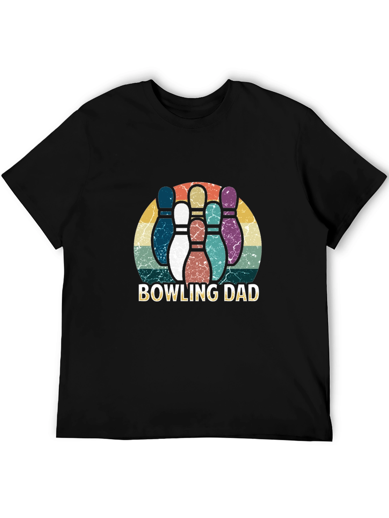 Bowling Dad Graphic Tee - Retro Style