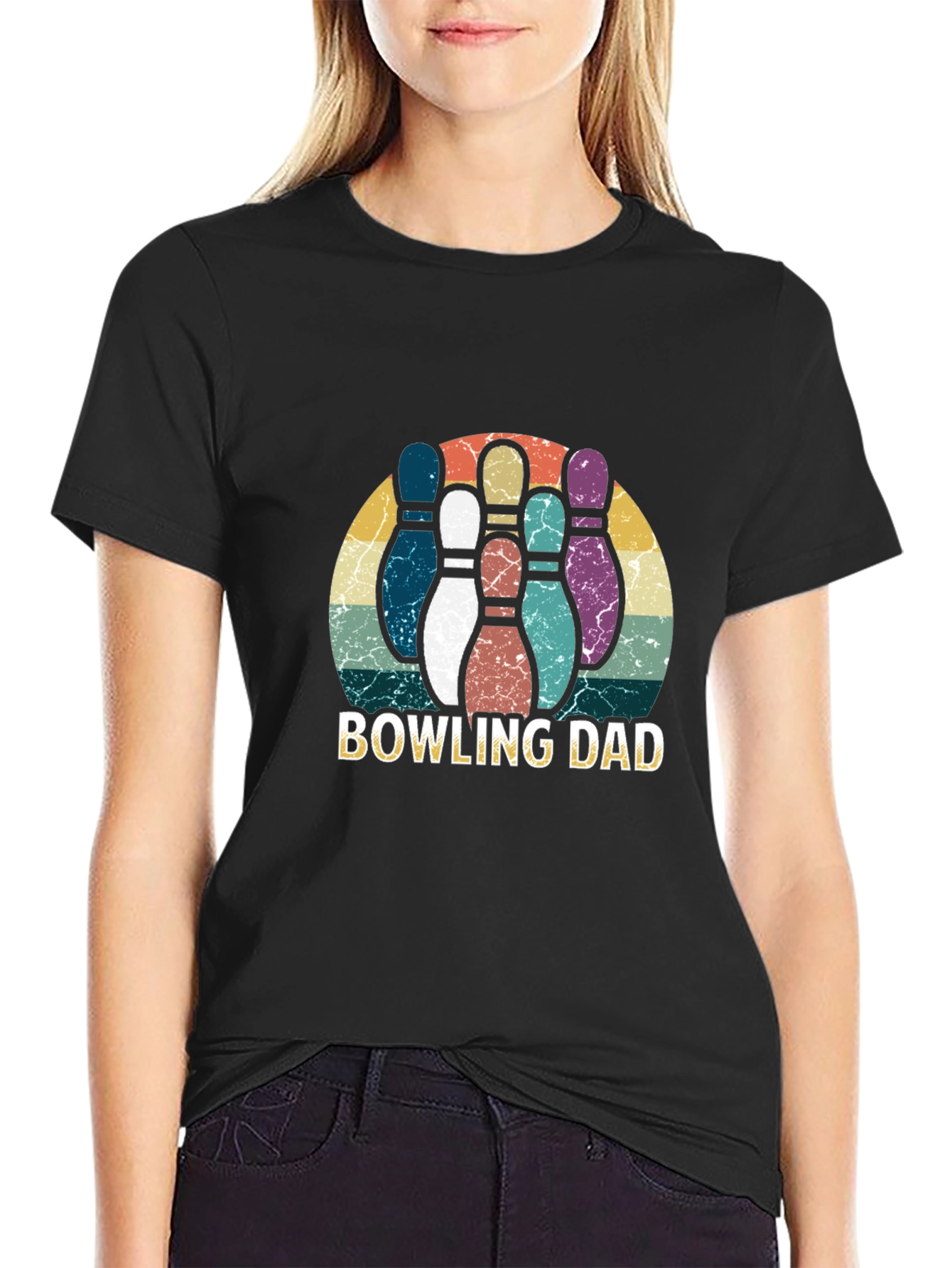 Bowling Dad Graphic Tee - Retro Style