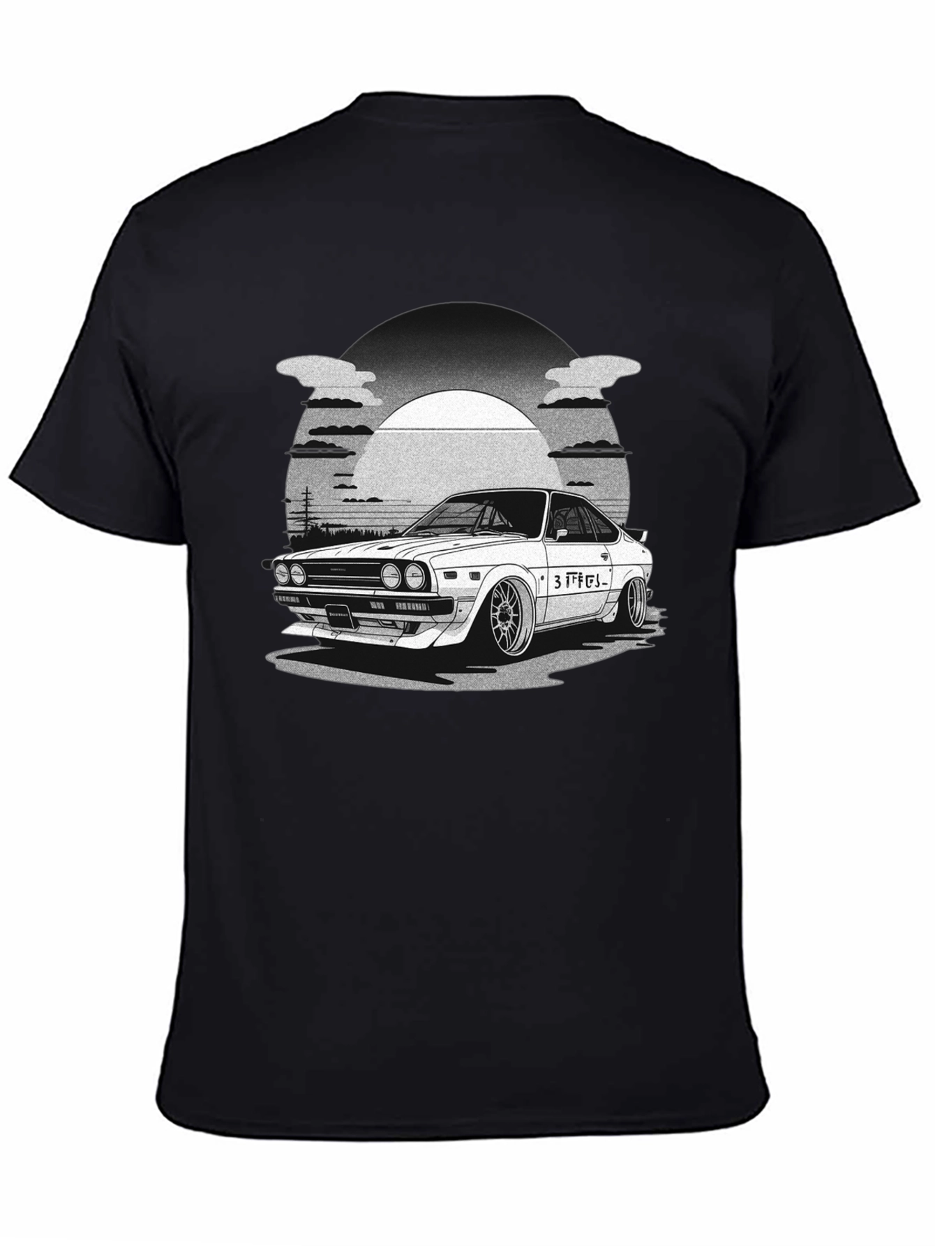 Black Car Graphic T-Shirt - Automotive Style