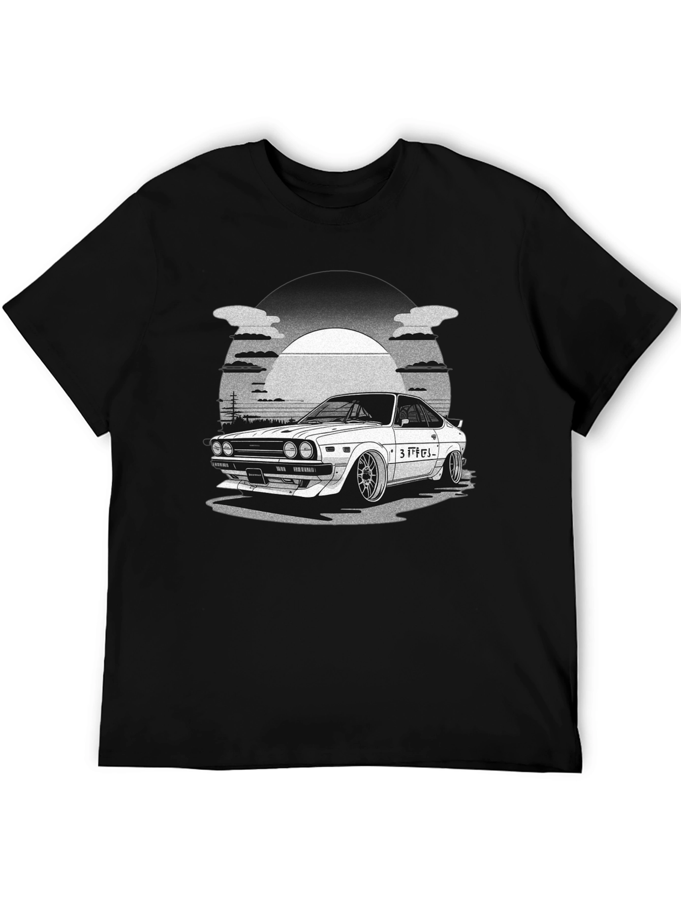 Black Car Graphic T-Shirt - Automotive Style