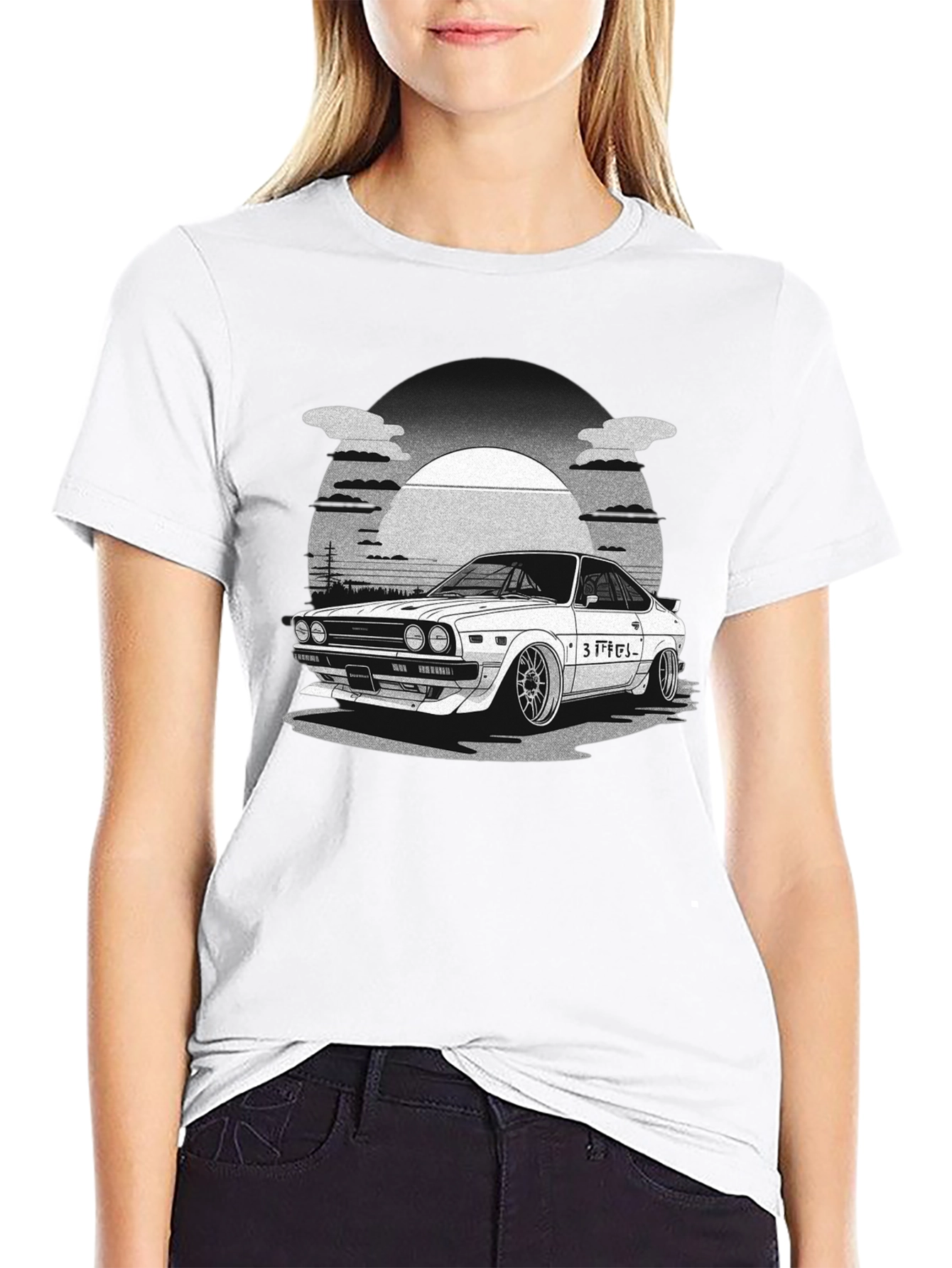 Black Car Graphic T-Shirt - Automotive Style
