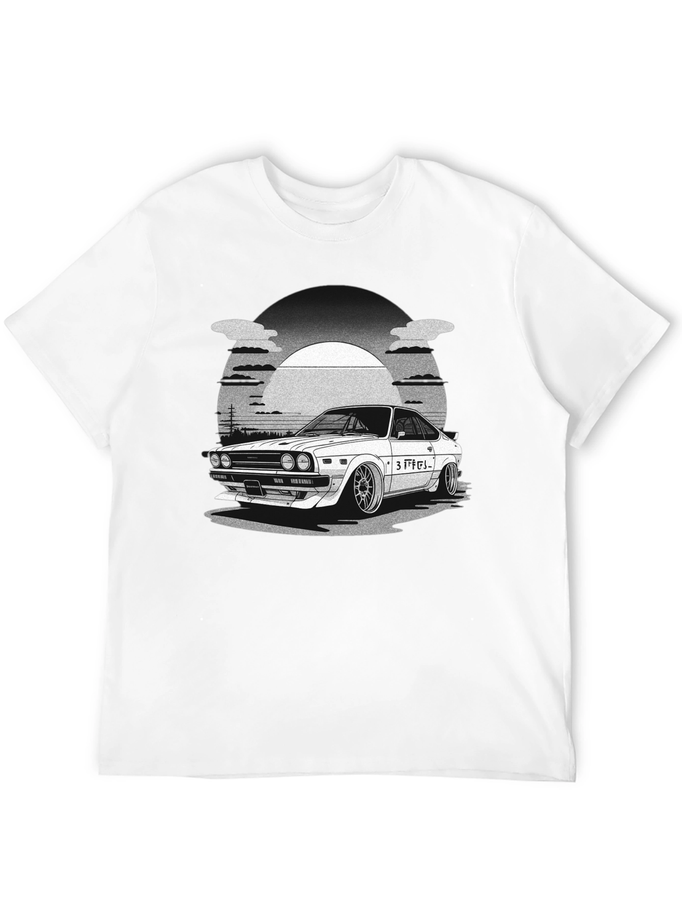 Black Car Graphic T-Shirt - Automotive Style