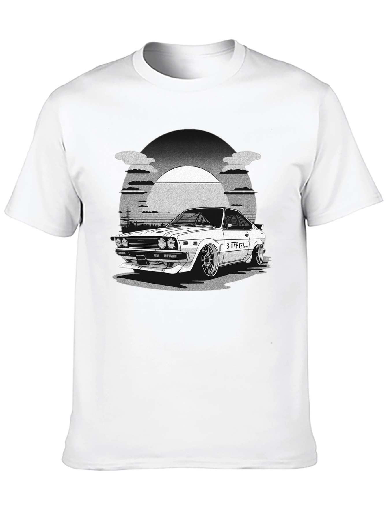 Black Car Graphic T-Shirt - Automotive Style