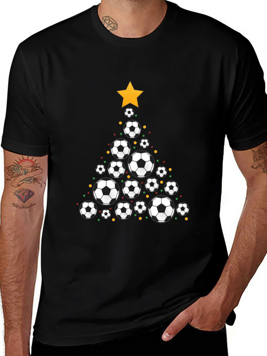 Soccer Christmas Tree T-Shirt - Holiday Festive Tee