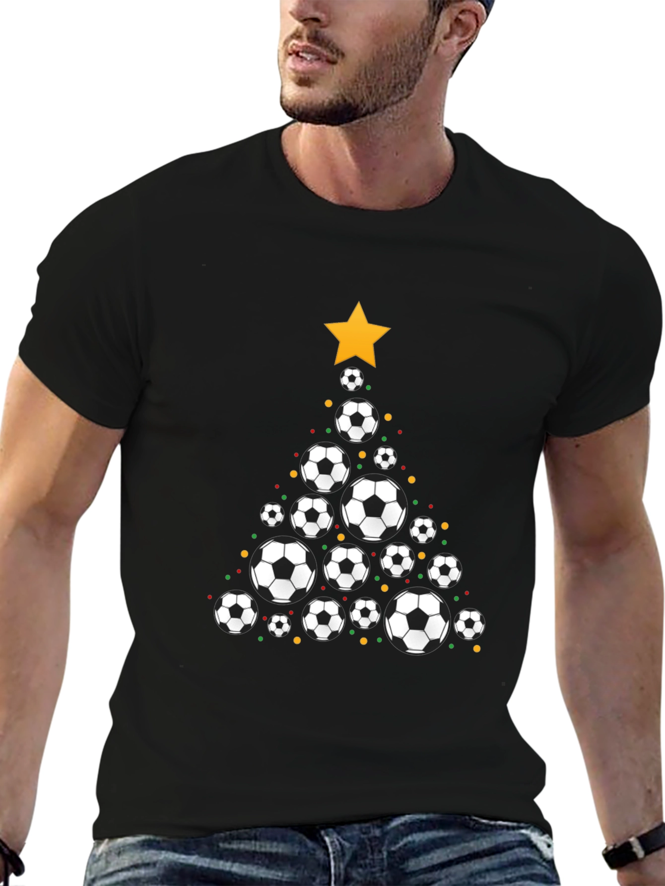 Soccer Christmas Tree T-Shirt - Holiday Festive Tee