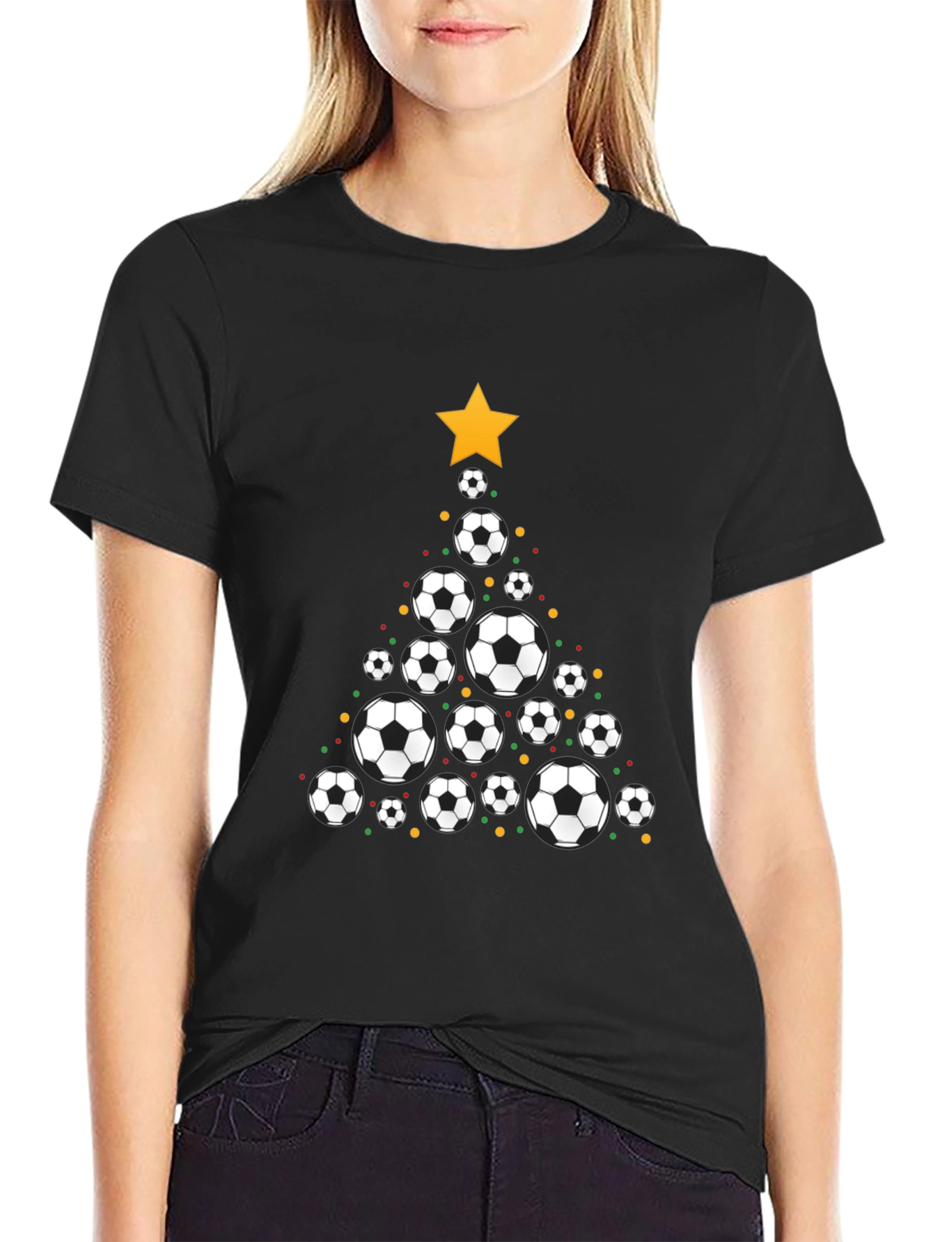 Soccer Christmas Tree T-Shirt - Holiday Festive Tee
