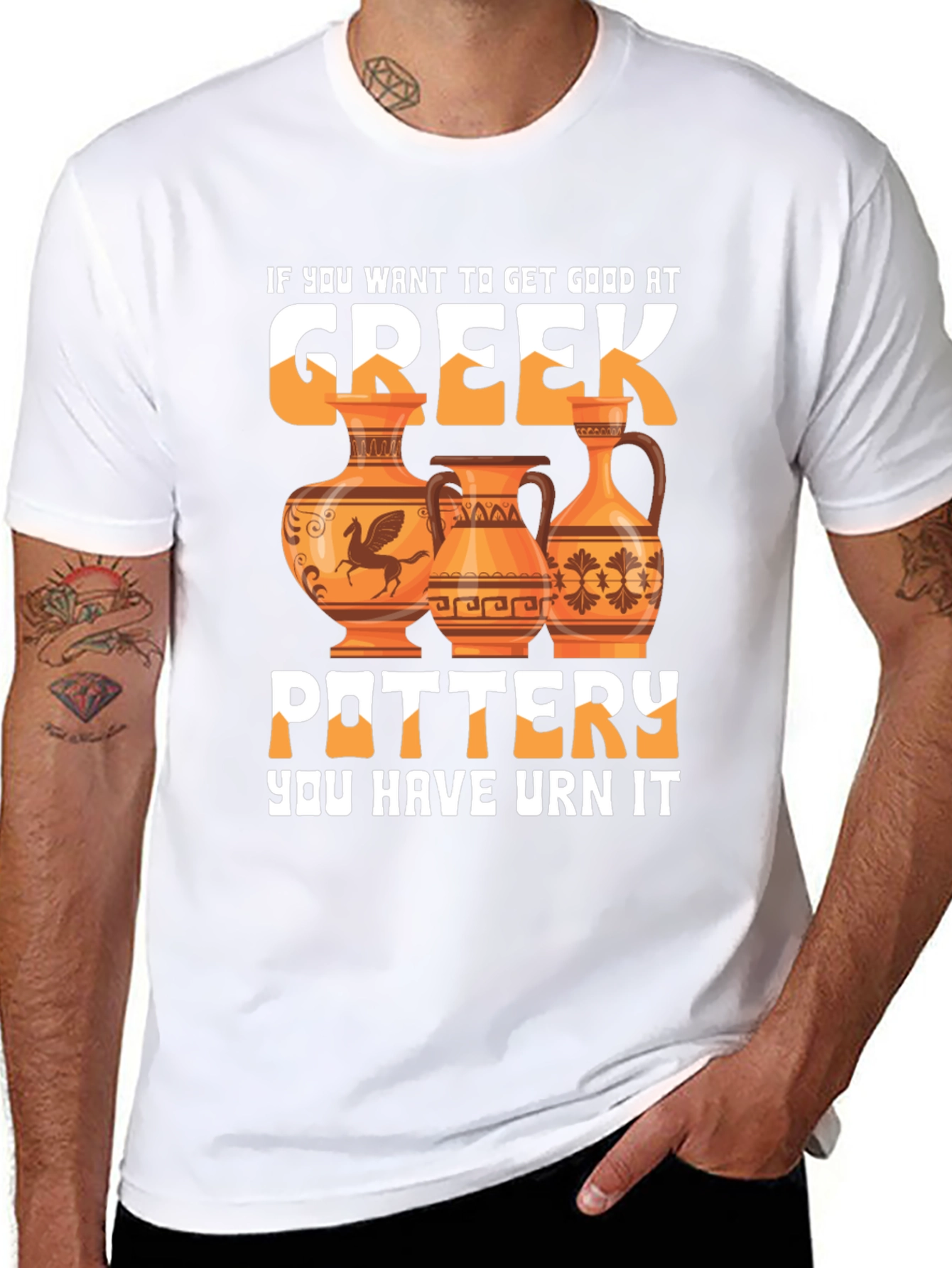 Greek Pottery T-Shirt - Funny Design