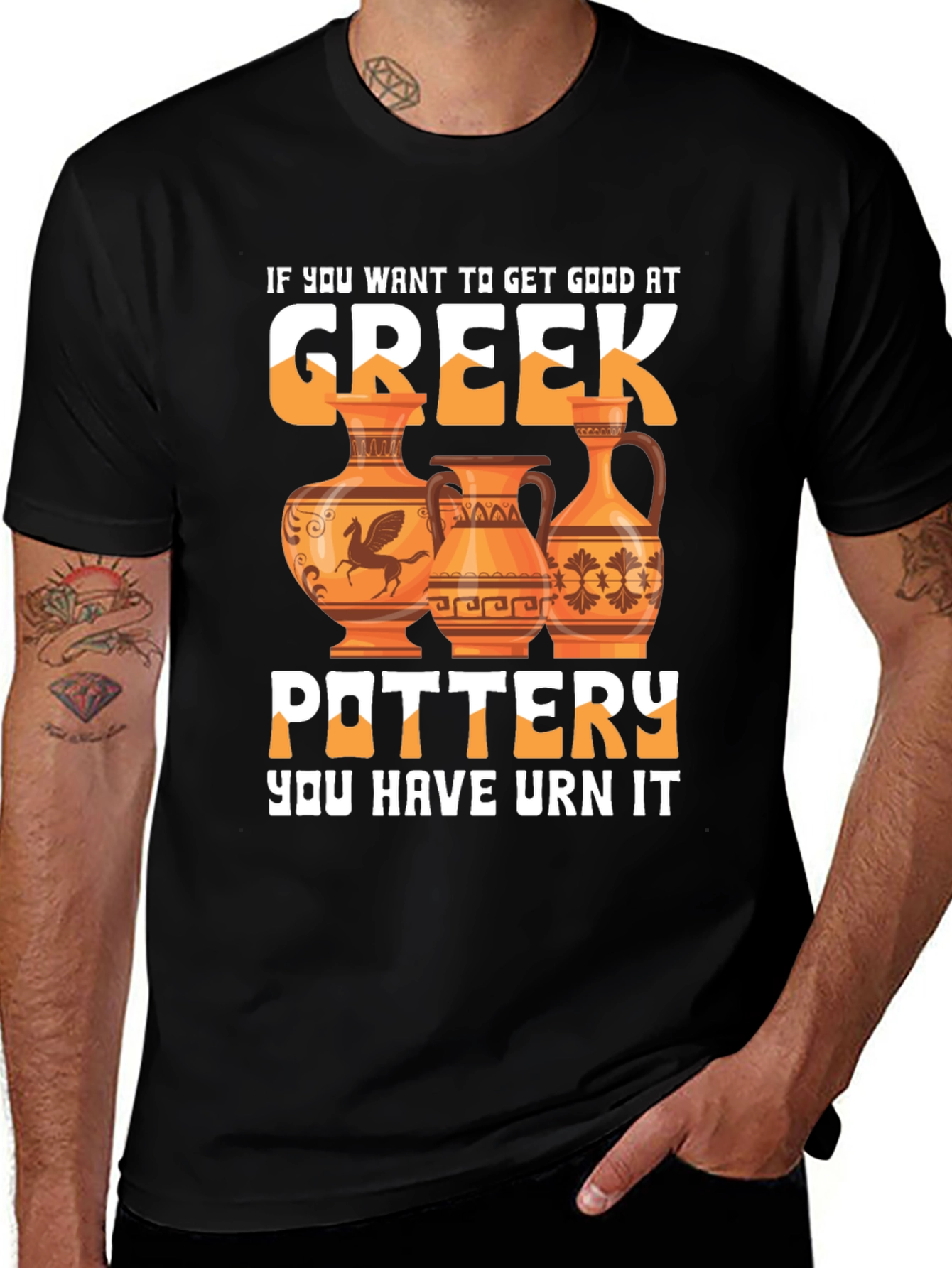 Greek Pottery T-Shirt - Funny Design