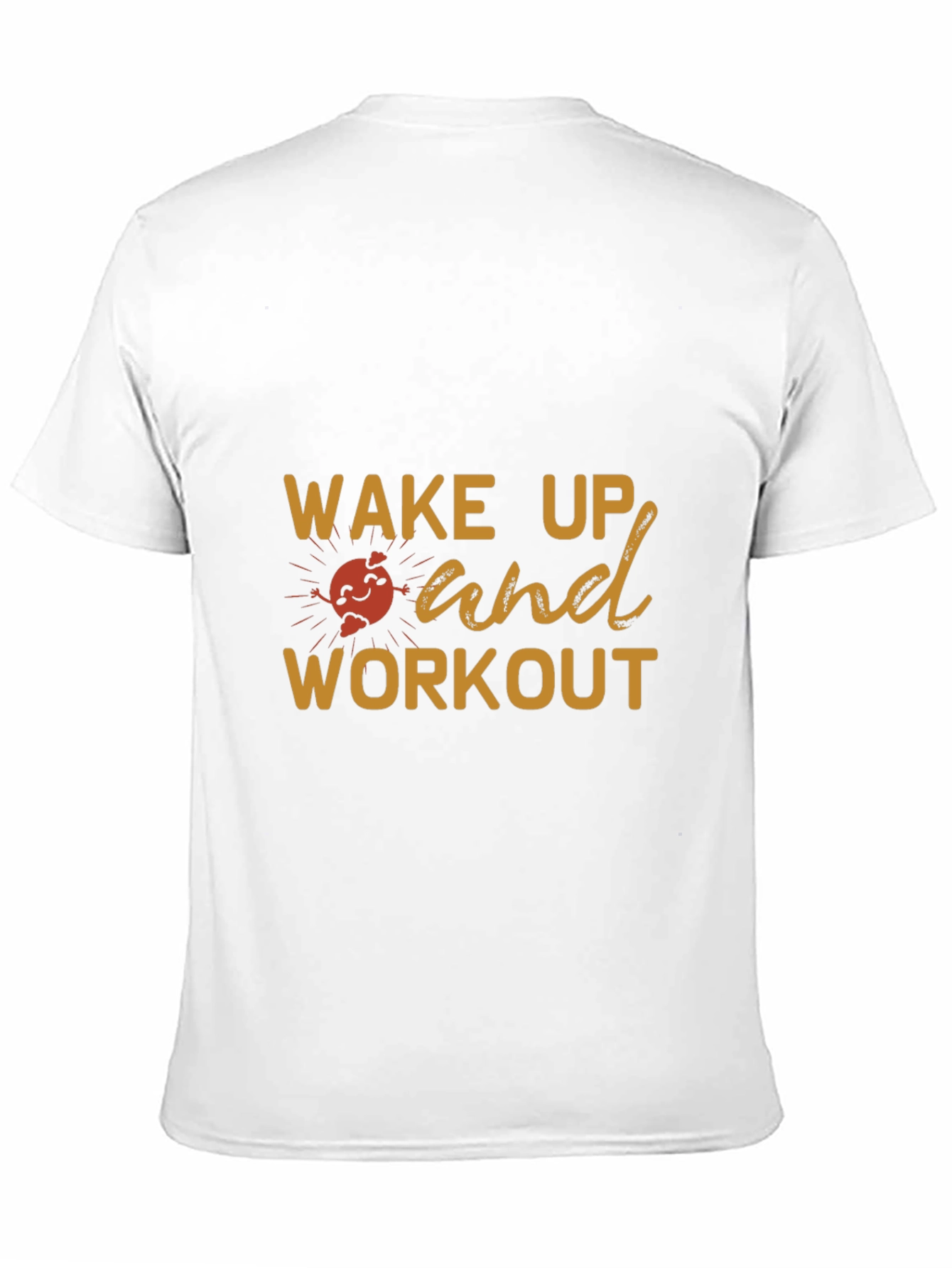 Wake Up and Workout Black Graphic T-Shirt