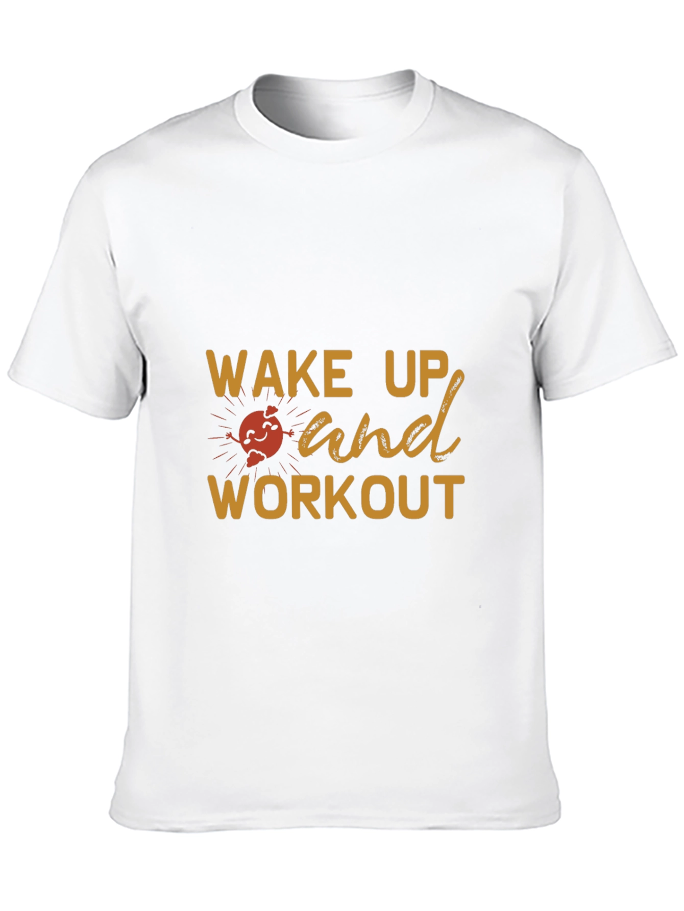 Wake Up and Workout Black Graphic T-Shirt