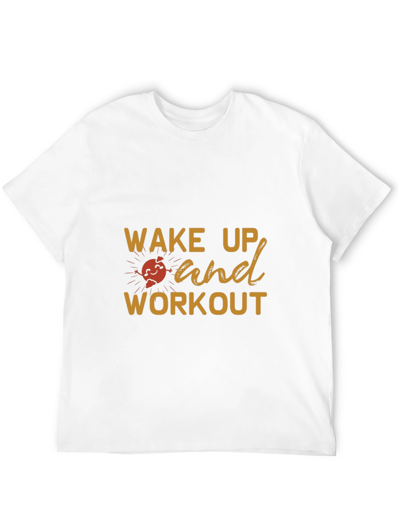 Wake Up and Workout Black Graphic T-Shirt