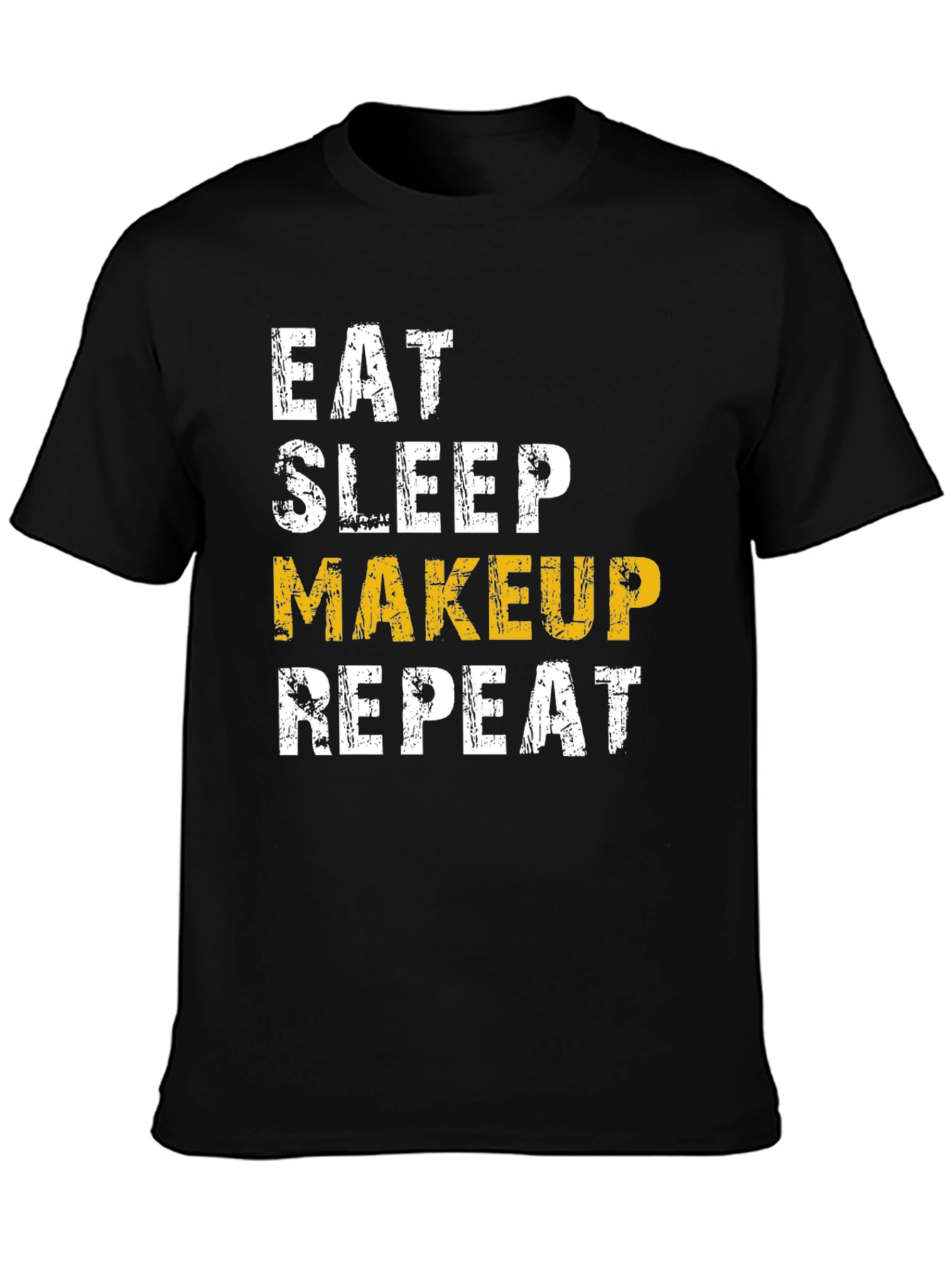 Eat Sleep Makeup Repeat Black Graphic T-Shirt