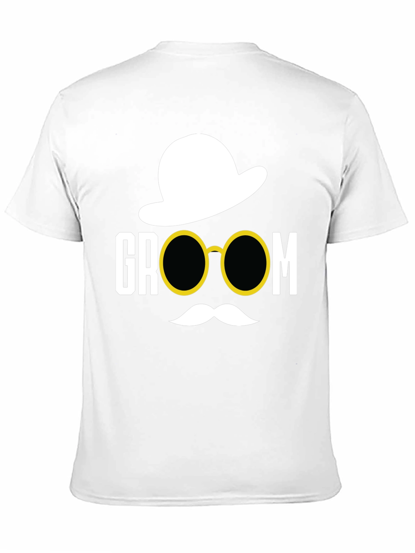 Groom Hat & Glasses Graphic Tee - Black