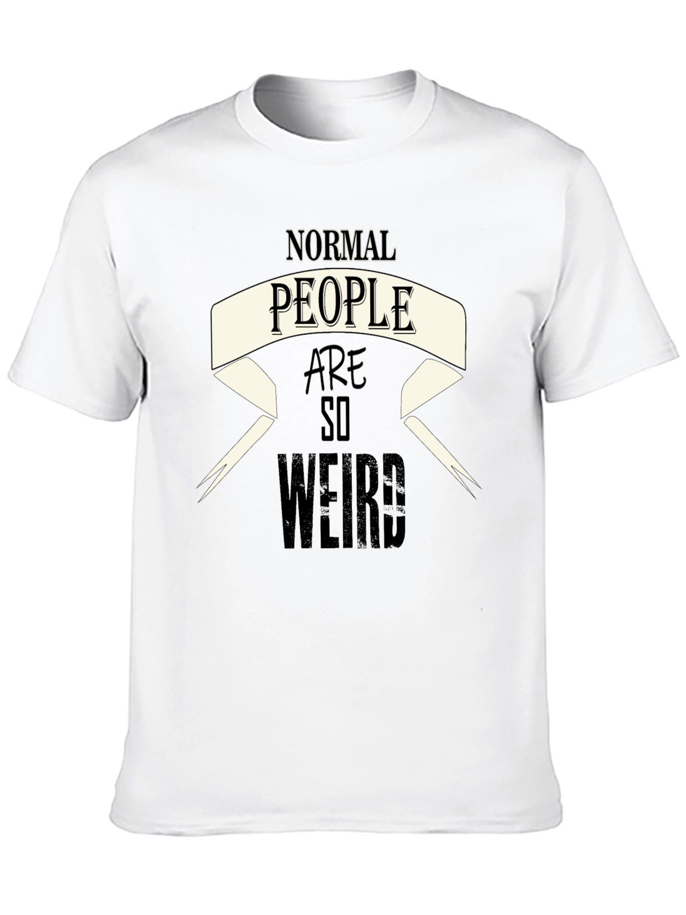 Normal People Are So Weird Black Graphic Tee