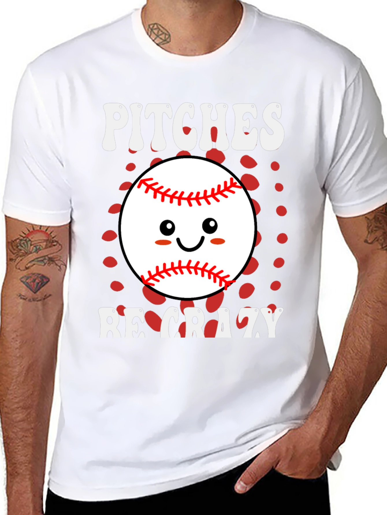 Pitches Be Crazy Baseball T-Shirt