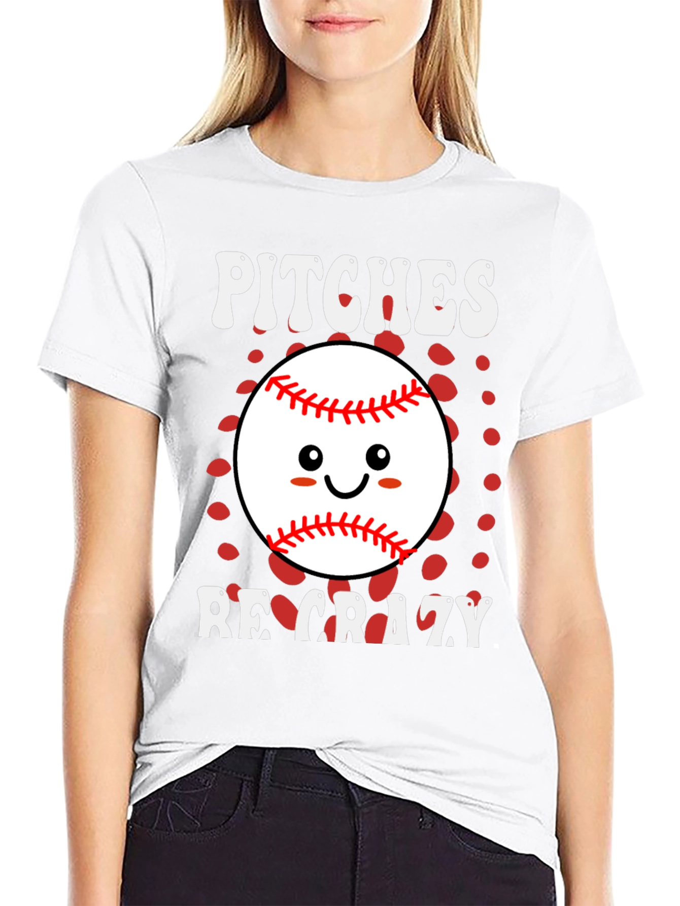 Pitches Be Crazy Baseball T-Shirt