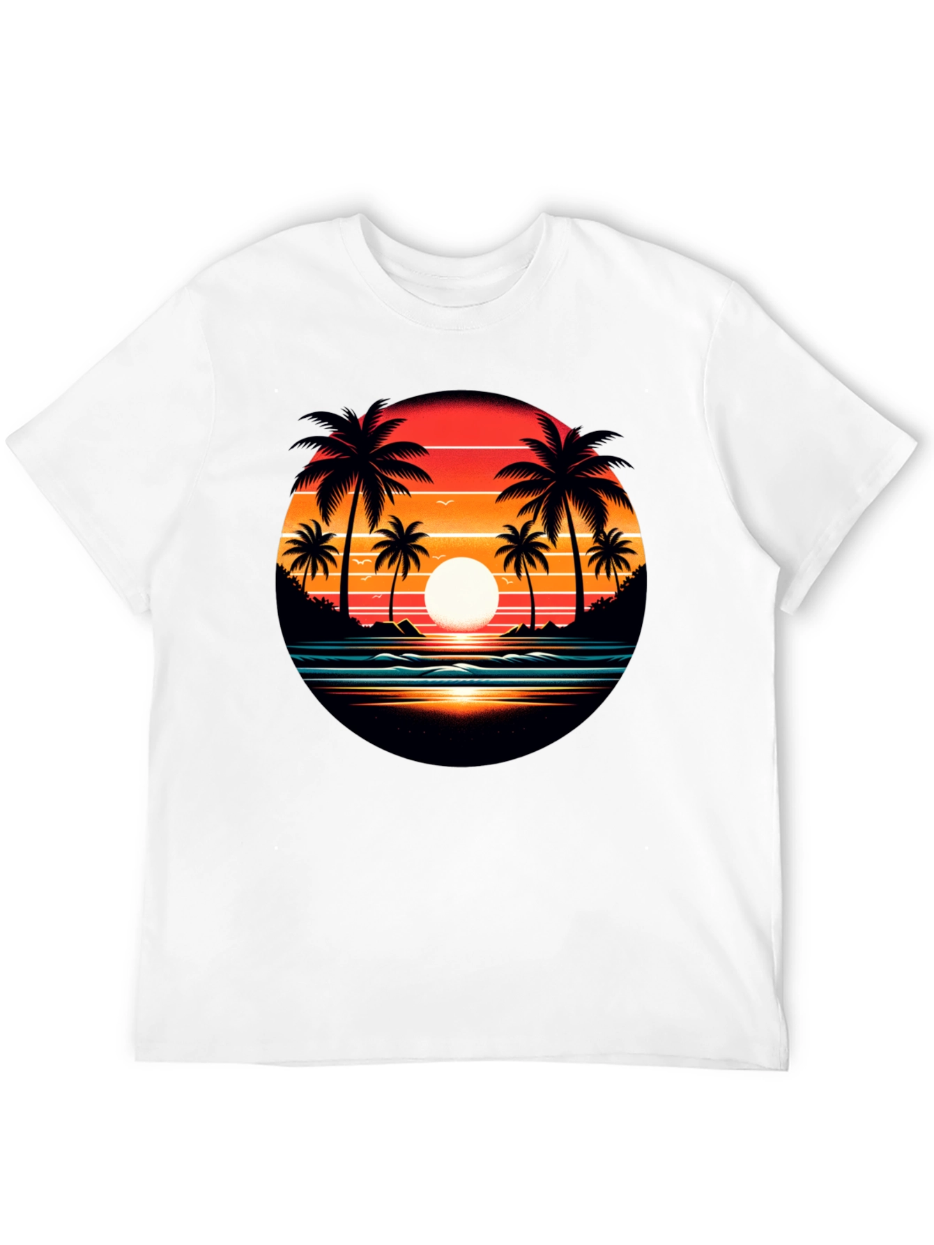 Sunset Palm Tree Graphic Tee