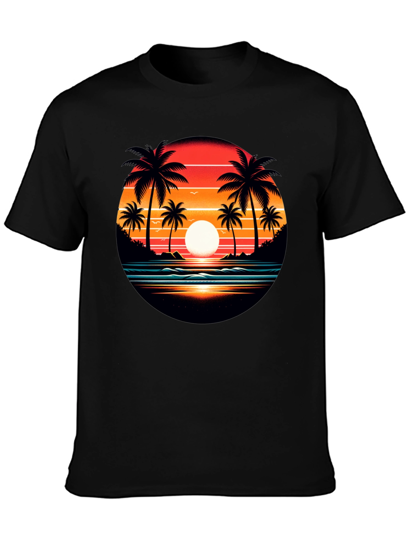 Sunset Palm Tree Graphic Tee