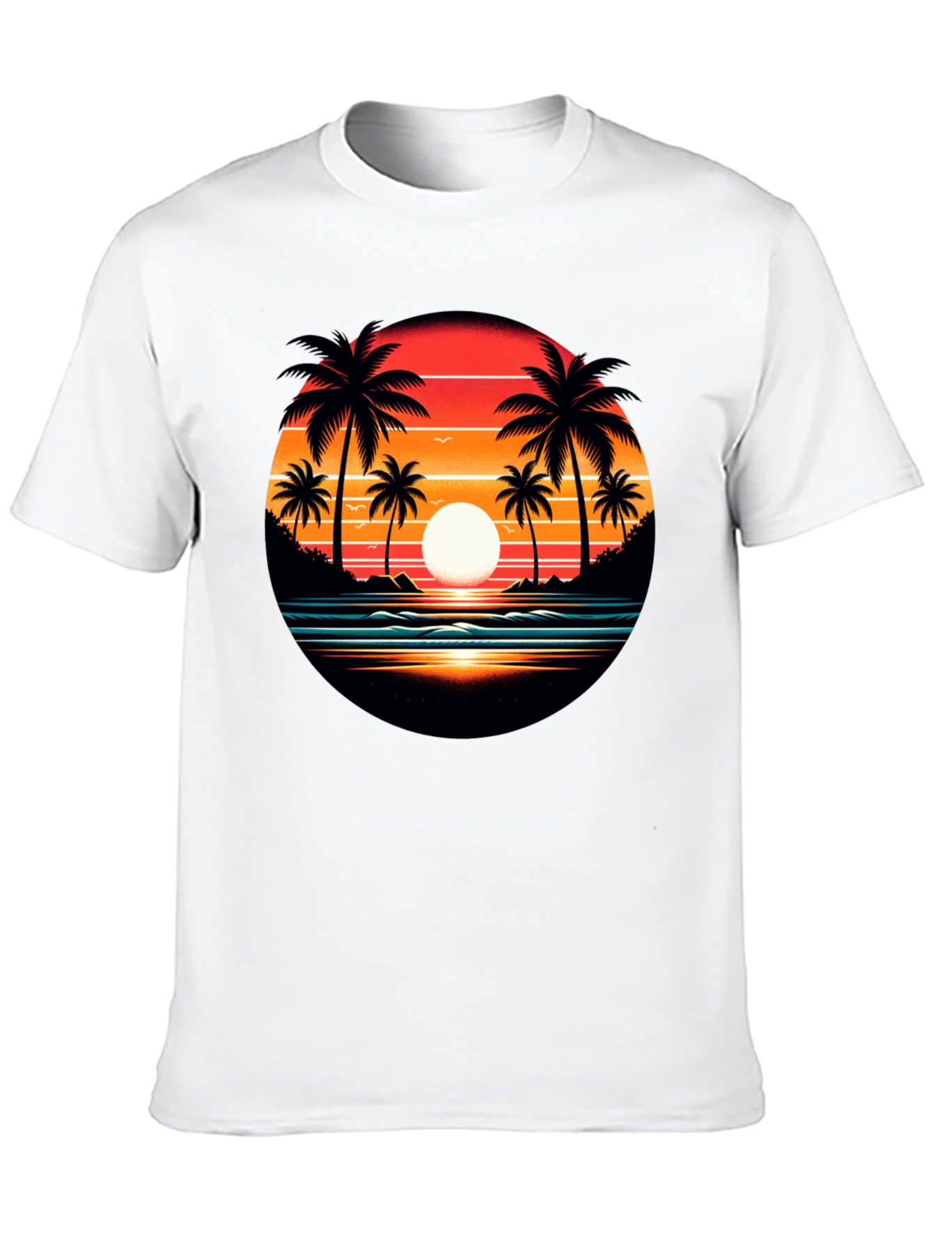 Sunset Palm Tree Graphic Tee
