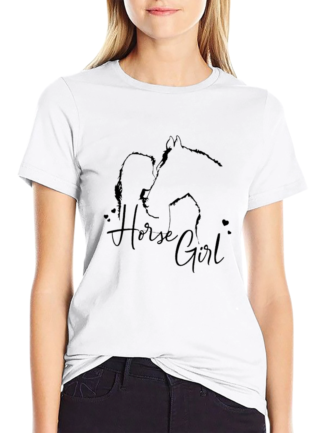 Horse Girl Tee - Black Graphic T-Shirt