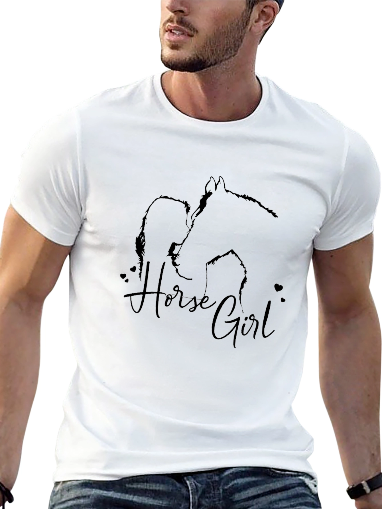 Horse Girl Tee - Black Graphic T-Shirt