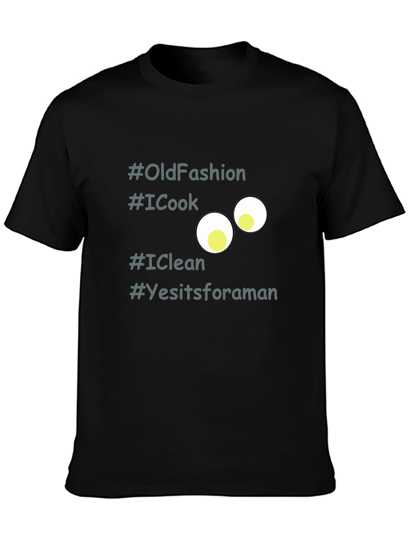 Funny #OldFashion Graphic Black T-Shirt for Men