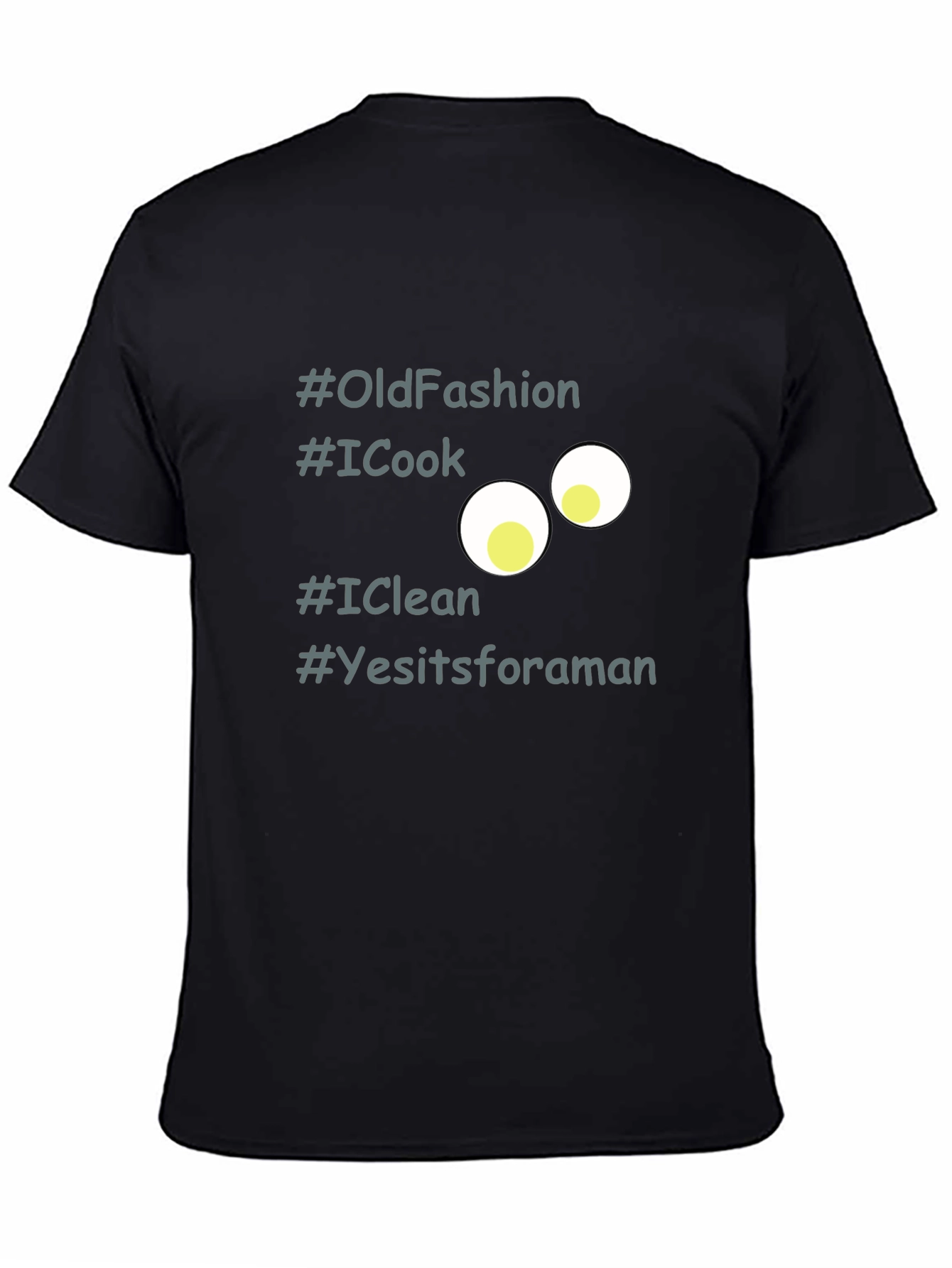 Funny #OldFashion Graphic Black T-Shirt for Men