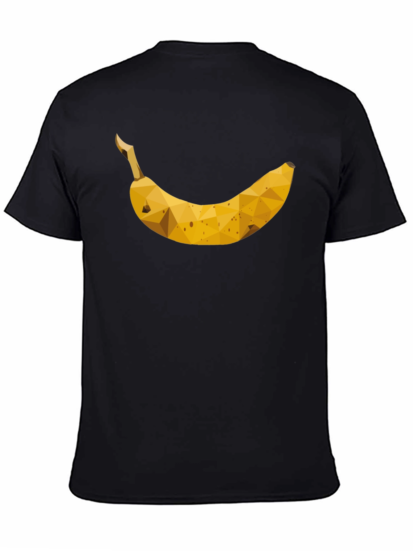 Geometric Banana Graphic Tee - Black