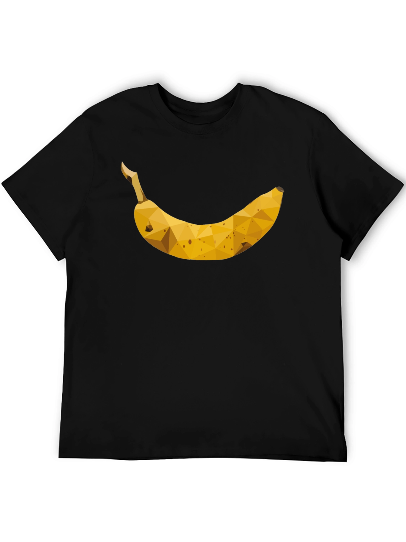 Geometric Banana Graphic Tee - Black