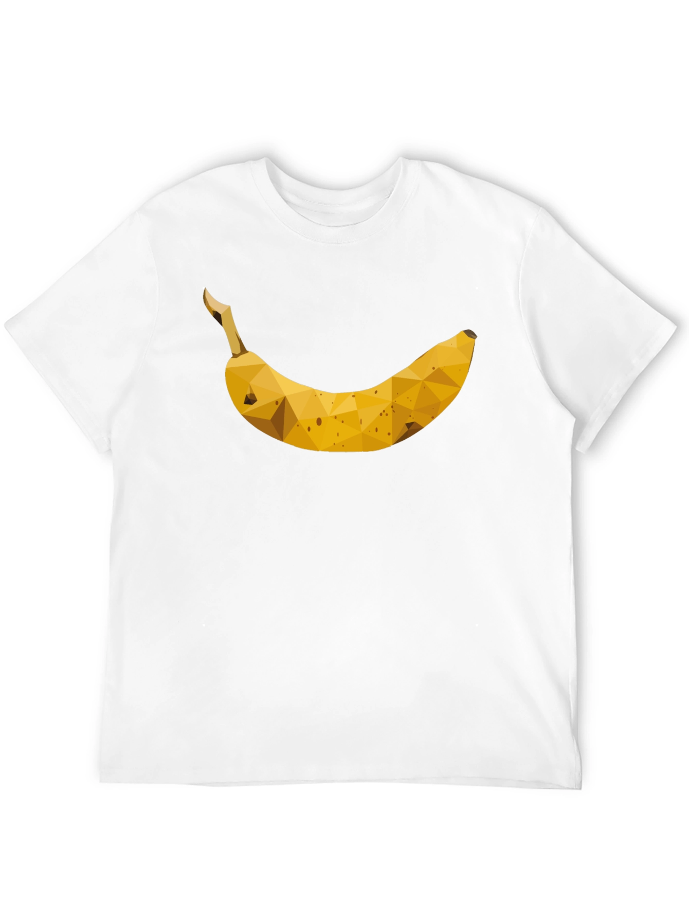 Geometric Banana Graphic Tee - Black