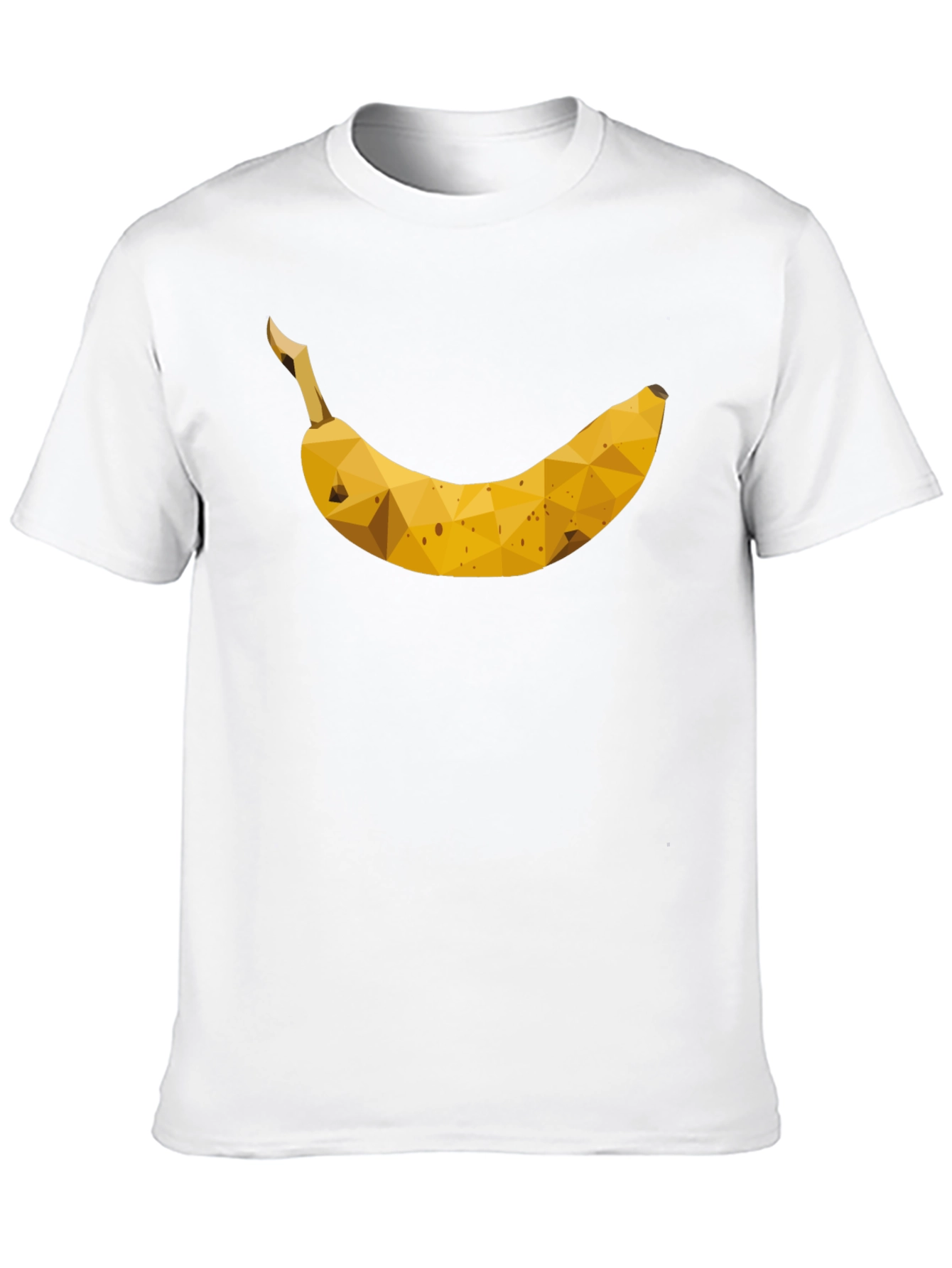 Geometric Banana Graphic Tee - Black