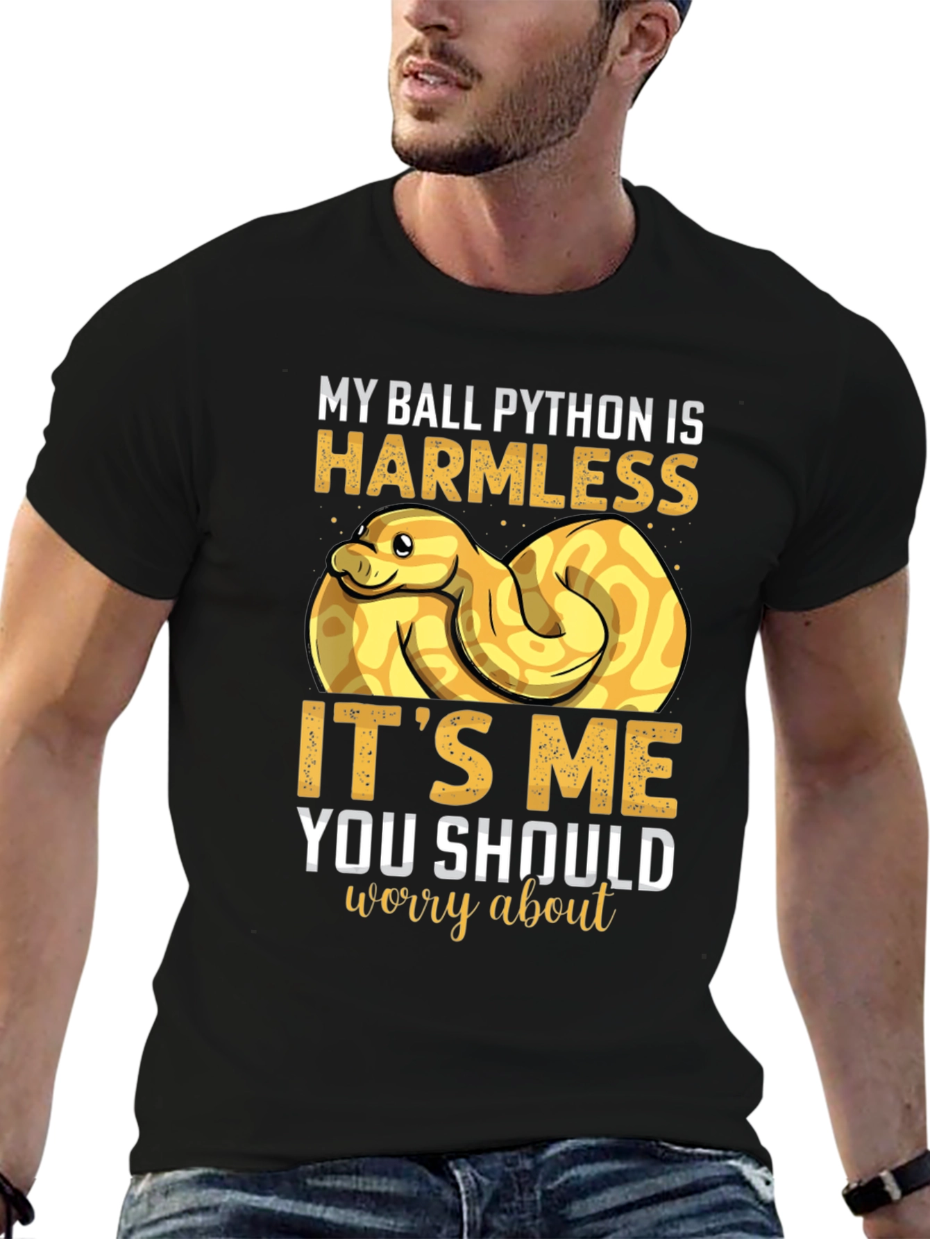 Funny Ball Python T-Shirt Harmless Snake Tee
