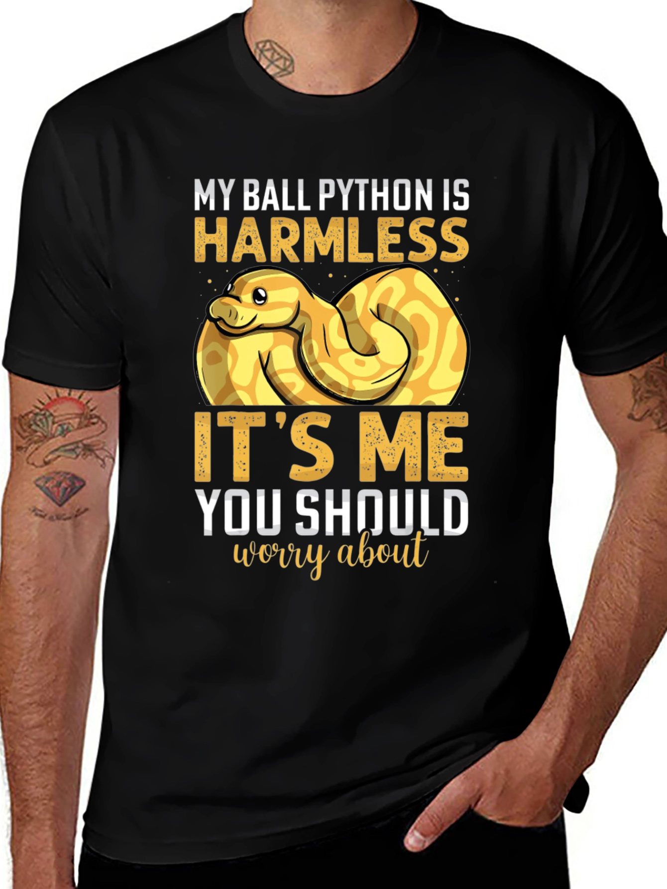 Funny Ball Python T-Shirt Harmless Snake Tee